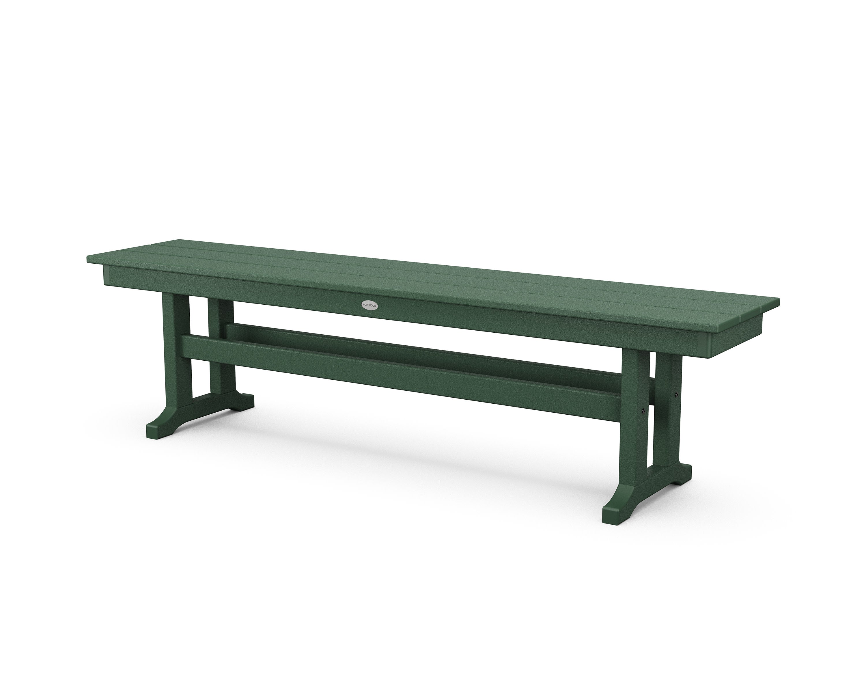 Farmhouse 65" Side Bench in Green