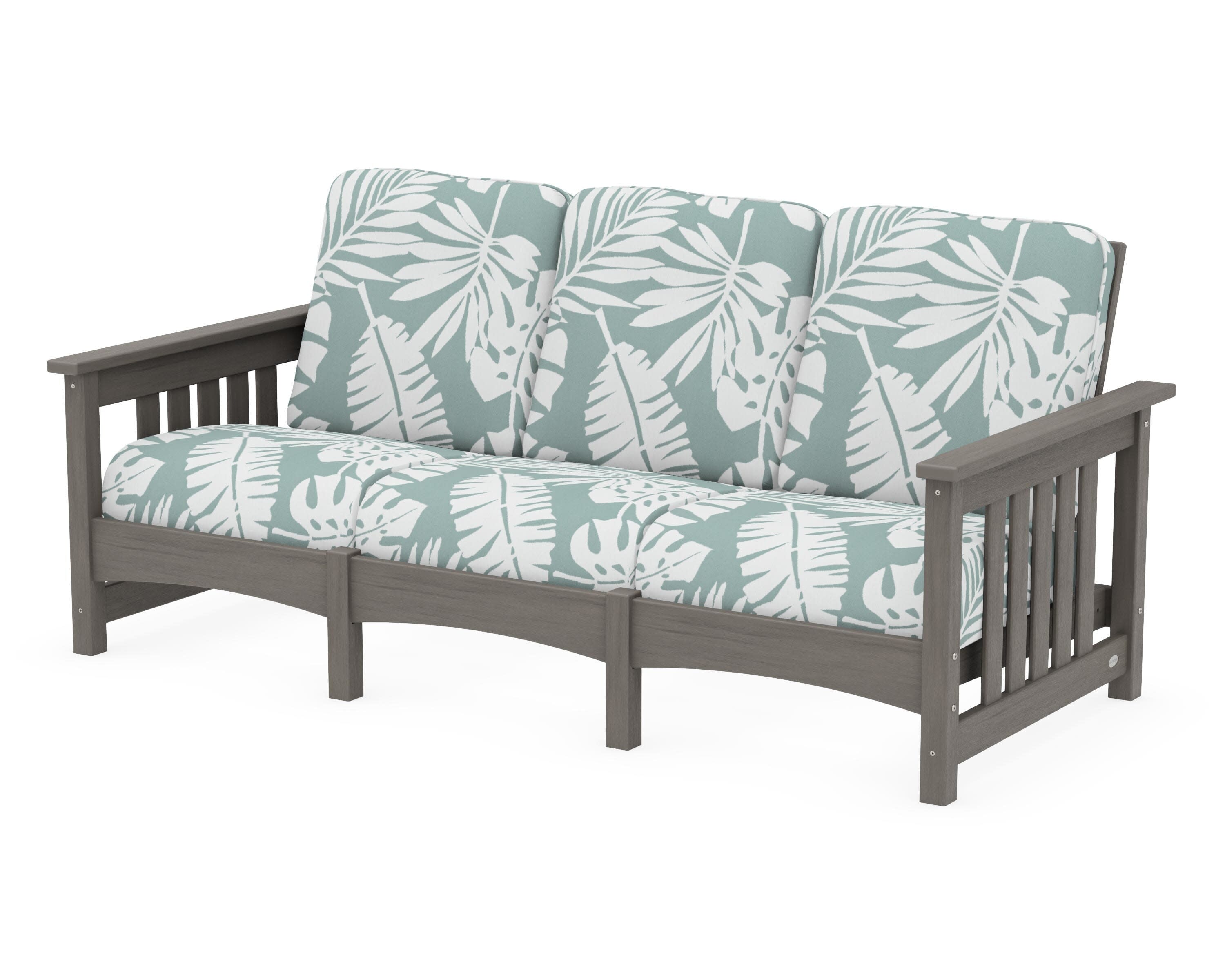 Club Mission Sofa in Driftwood / Leaf Glacier Spa
