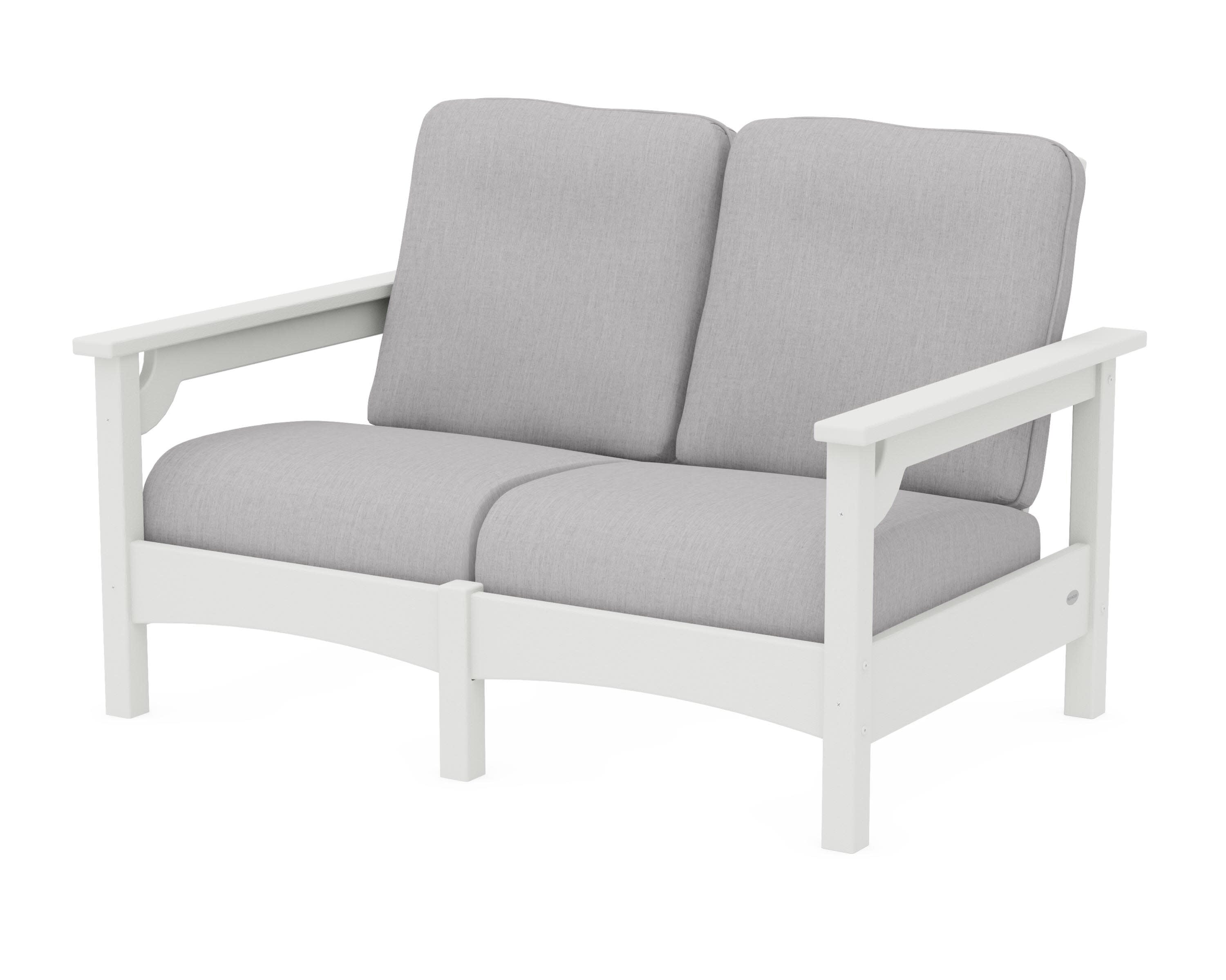 Club Loveseat in Vintage White / Granite