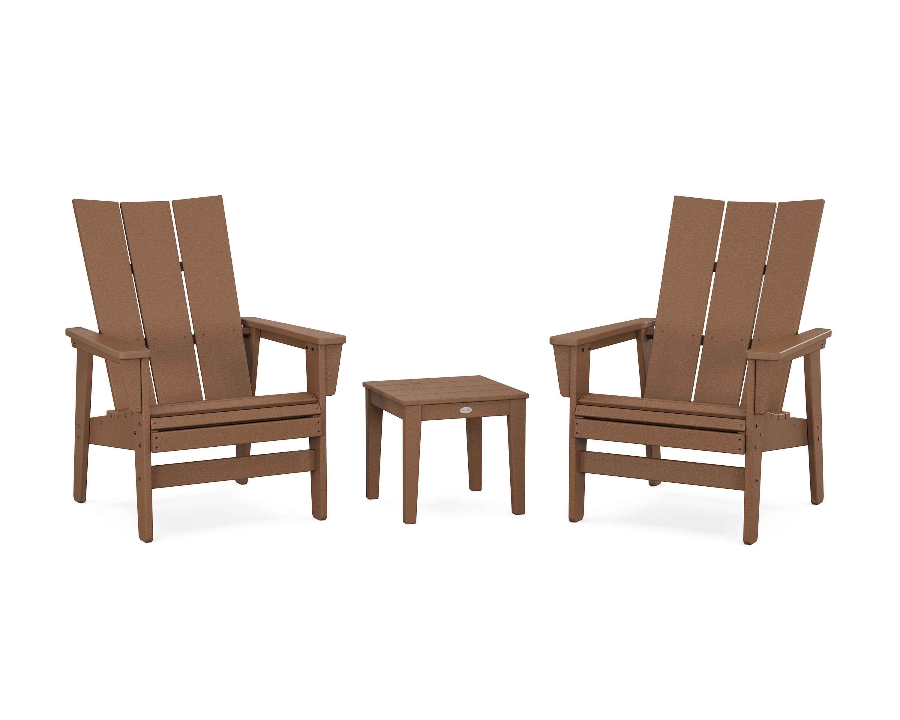3-Piece Modern Grand Upright Adirondack Set in Teak