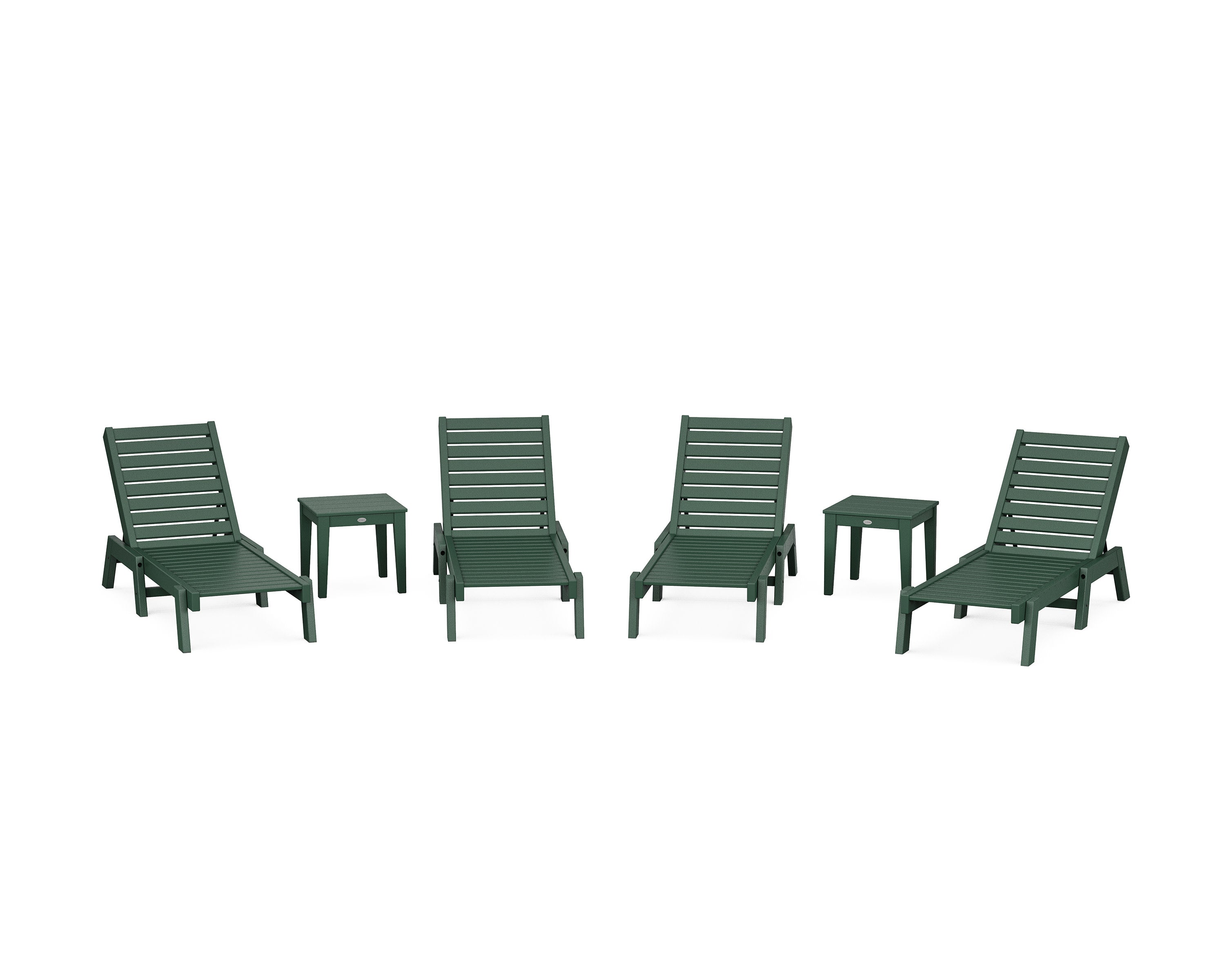 Captain Chaise 6-Piece Set in Green