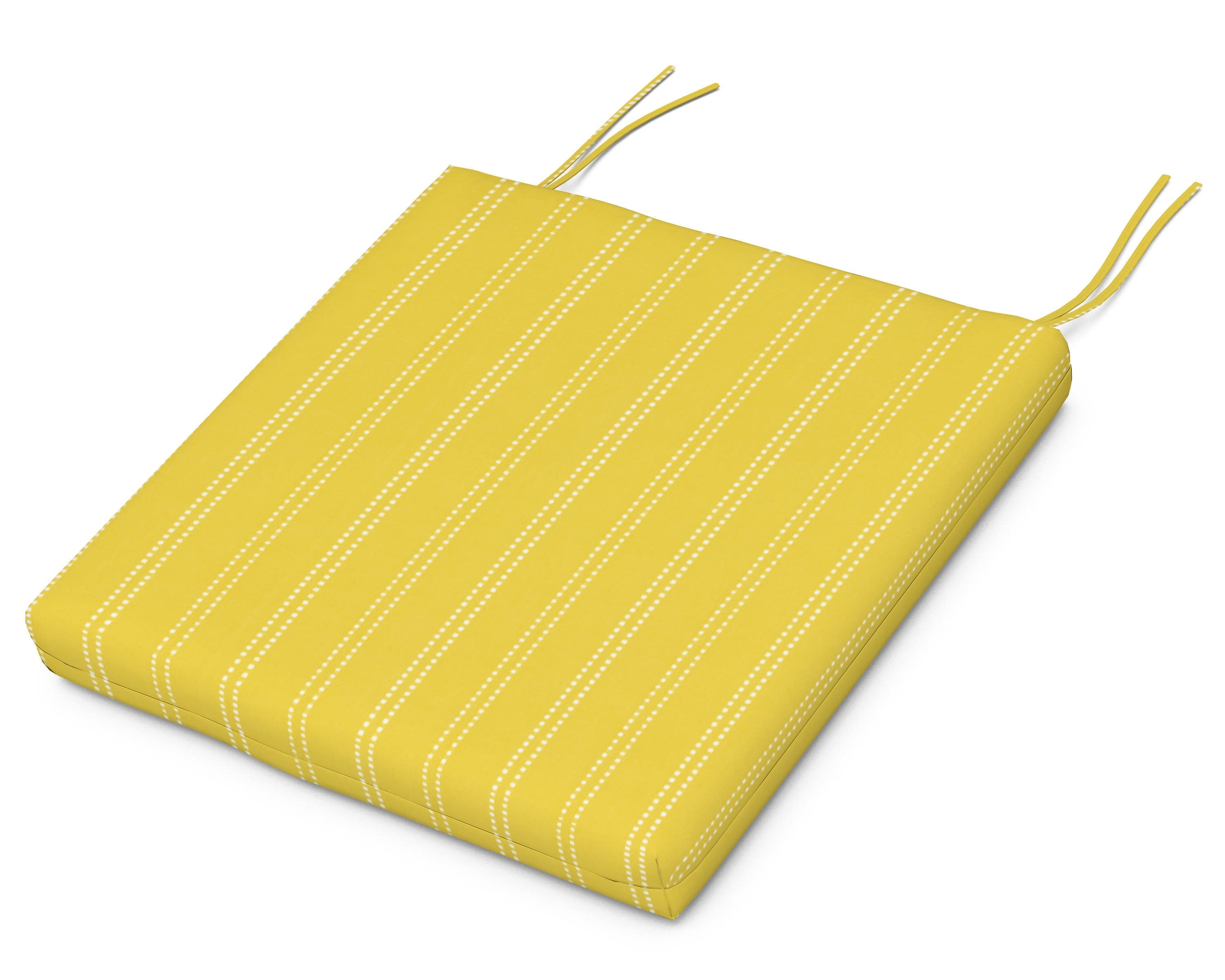 EDGE Dining Cushion 19.5"D x 19.5"W x 2.5"H in Stitch Canary
