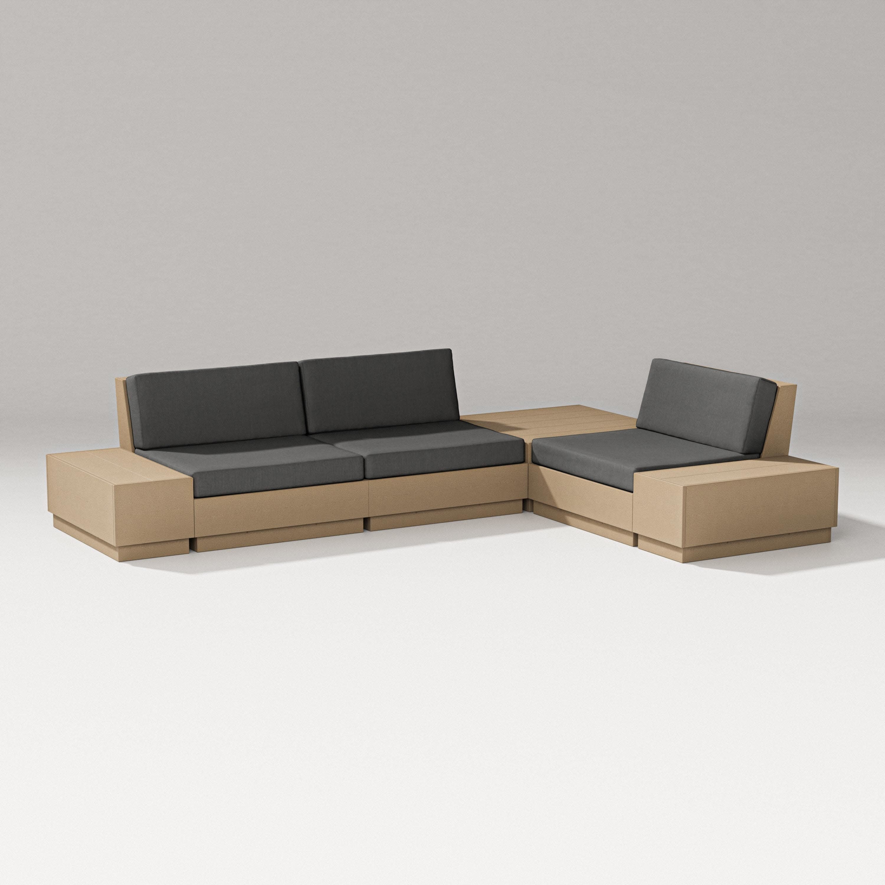 Elevate 6-Piece Corner Sectional in Vintage Sahara / Spectrum Carbon