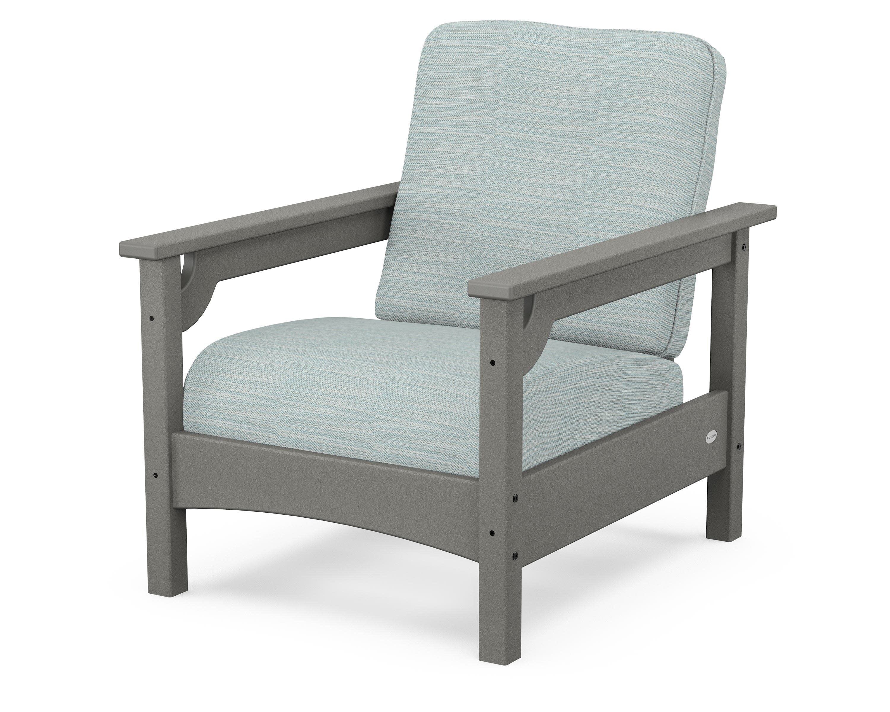 Club Chair in Slate Grey / Soothe Mist