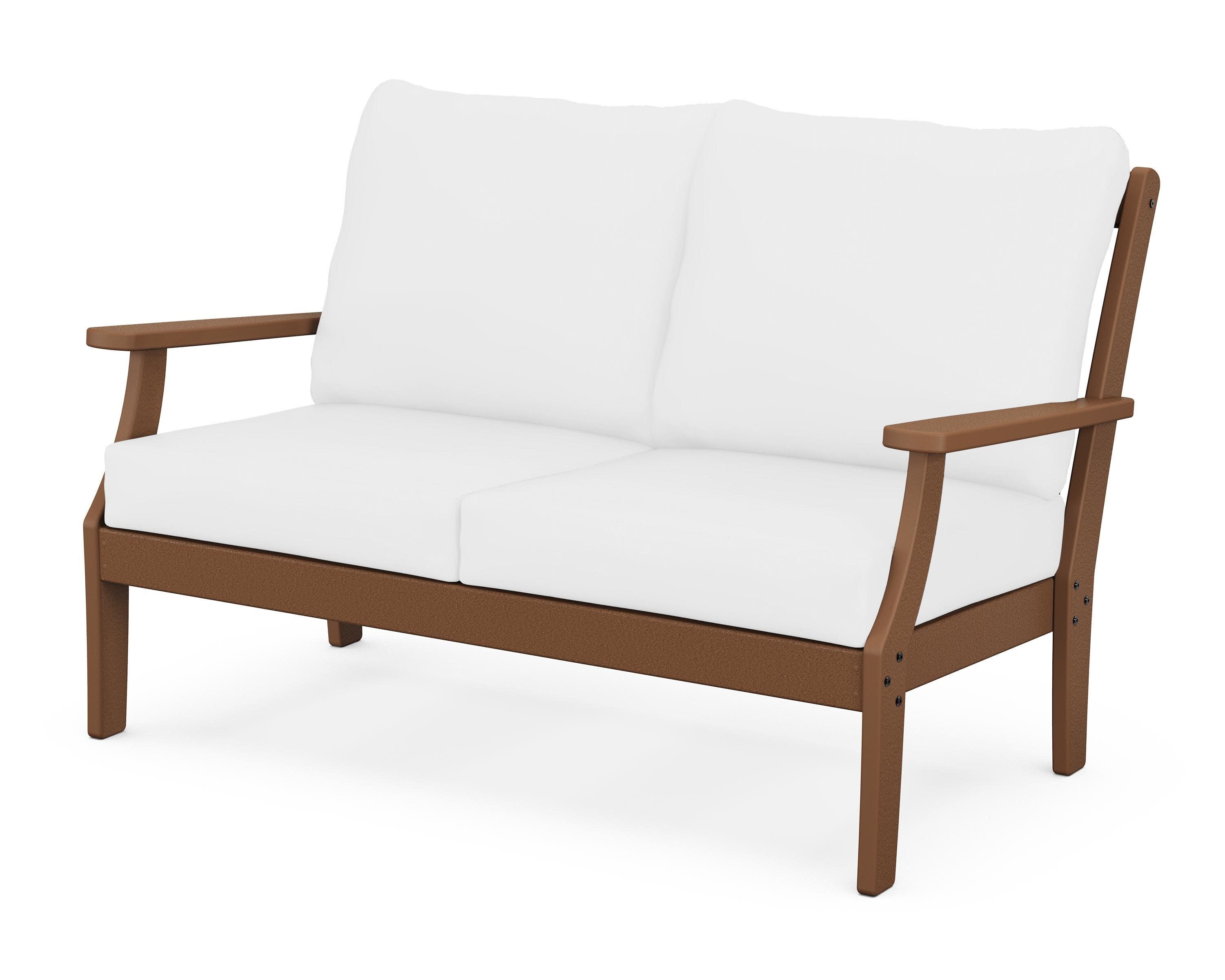 Braxton Deep Seating Loveseat in Teak / Natural