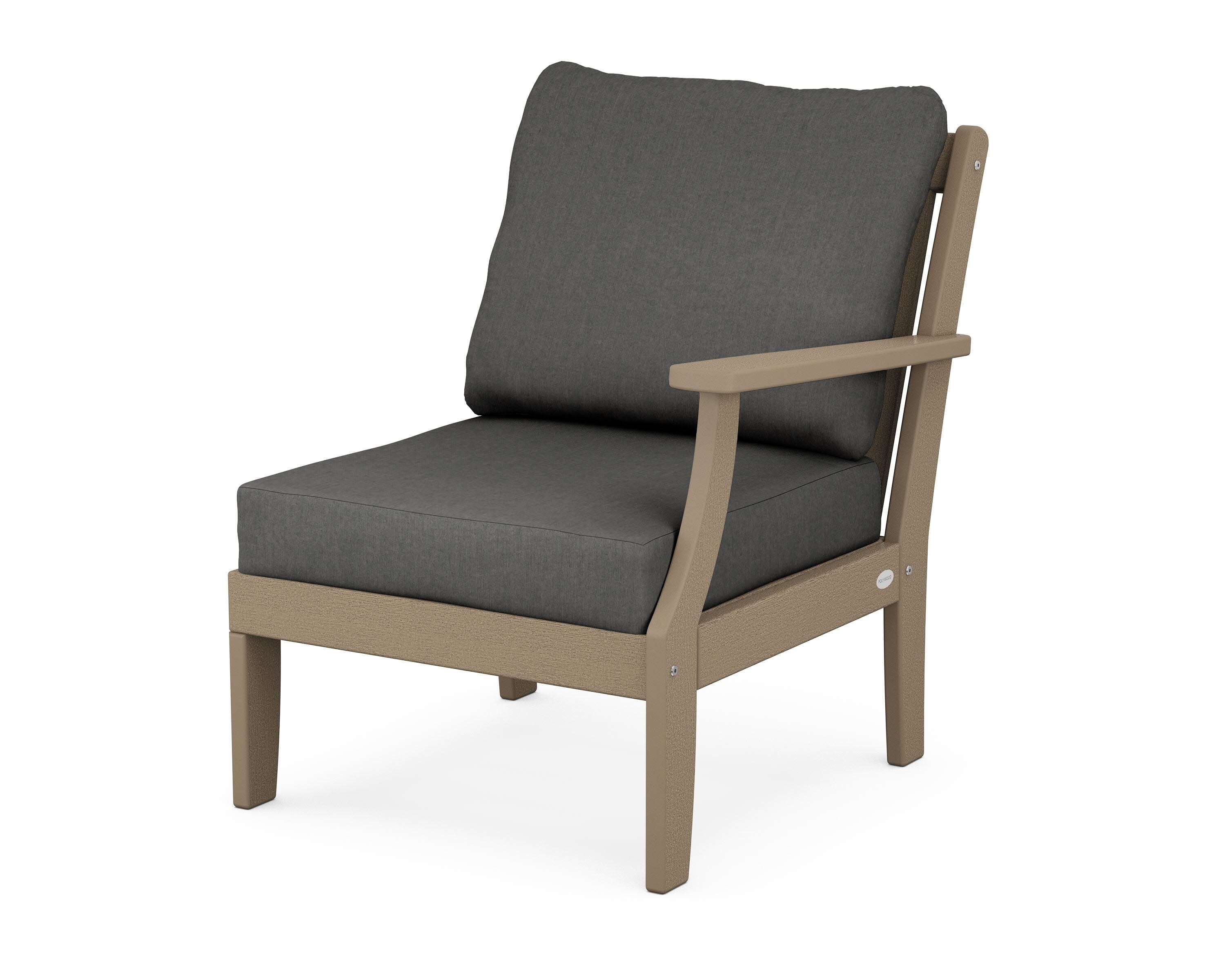 Braxton Modular Right Arm Chair in Vintage Sahara / Spectrum Carbon