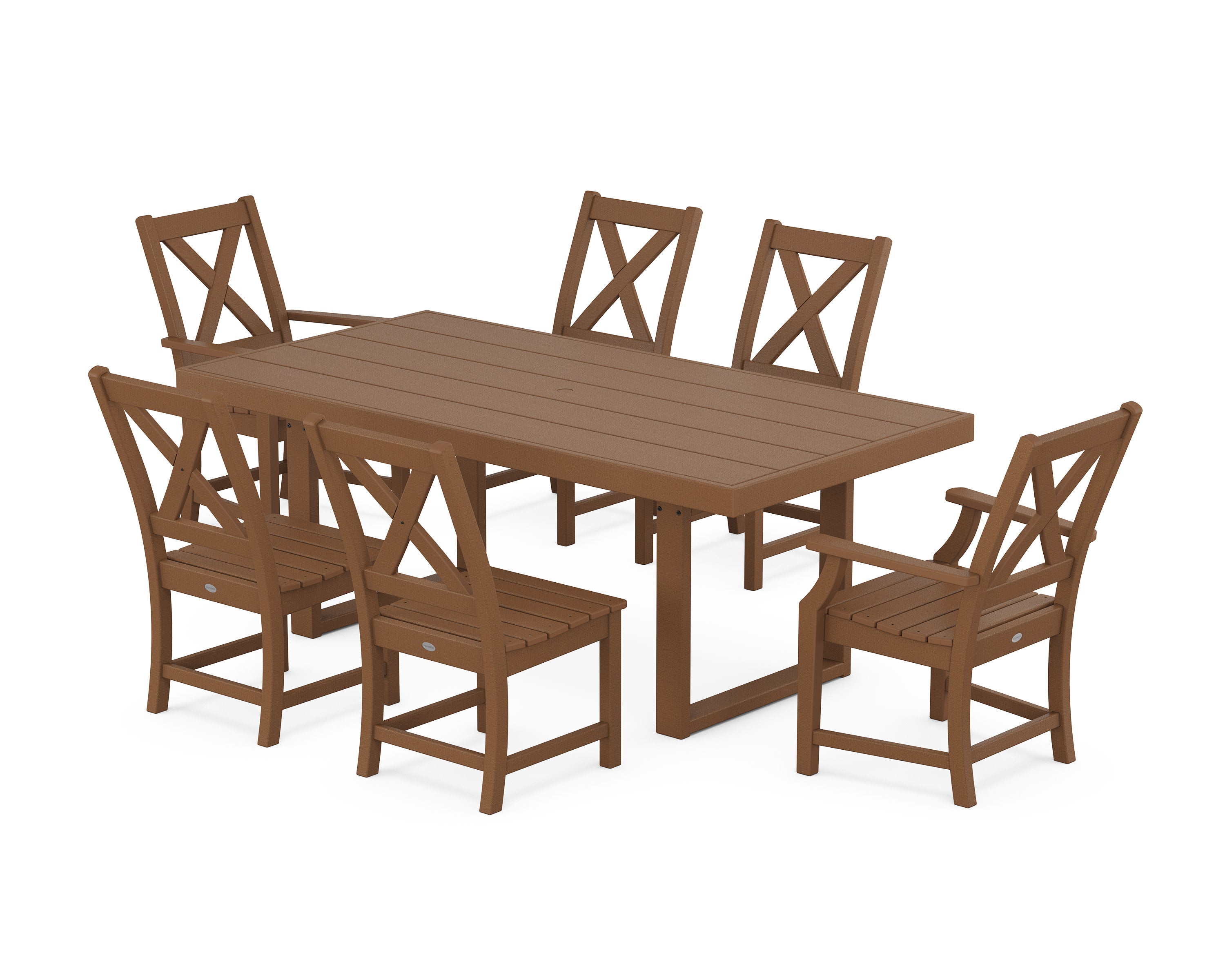 Braxton 7-Piece Dining Set in Teak