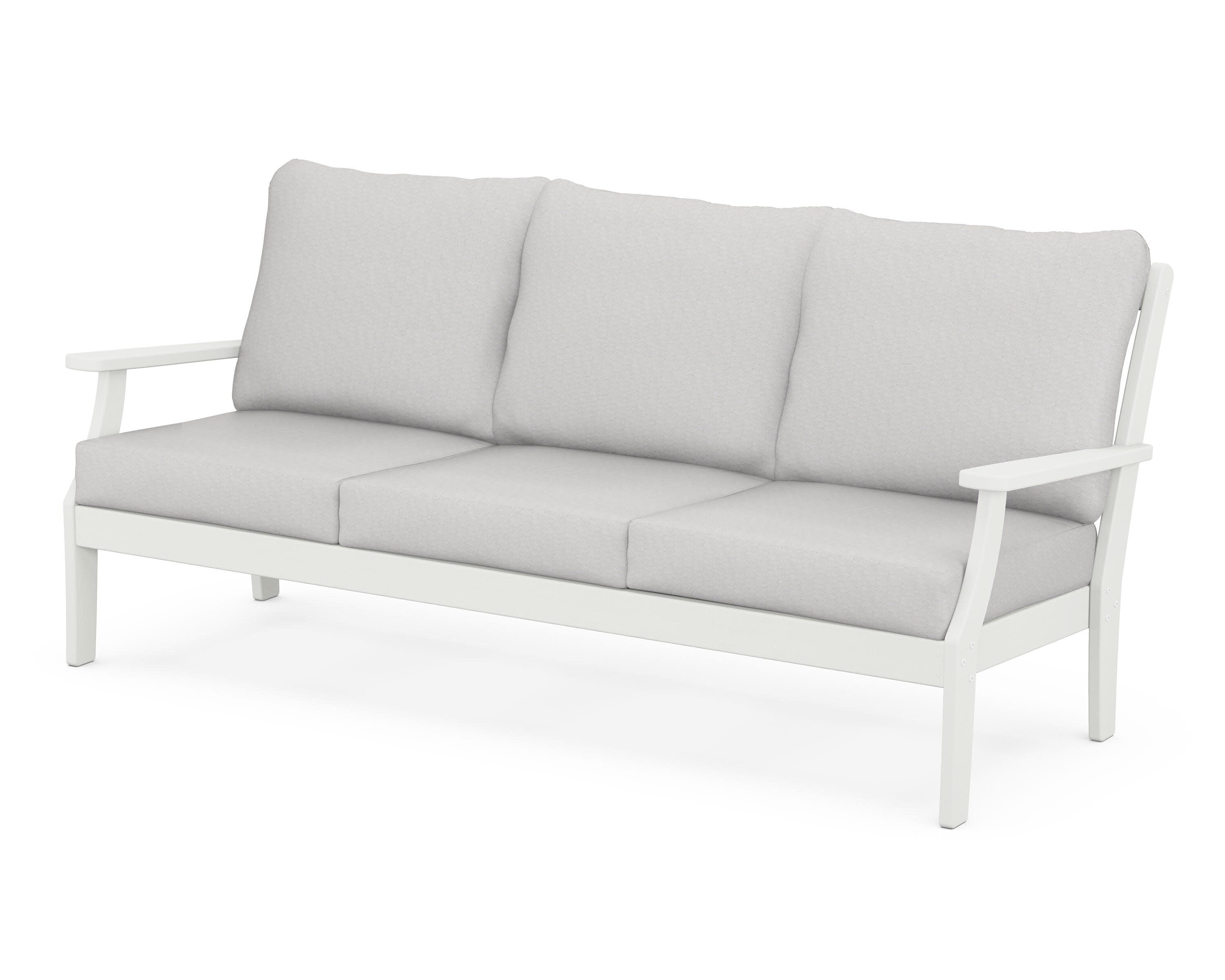 Braxton Deep Seating Sofa in Vintage White / Diamond in the Rough