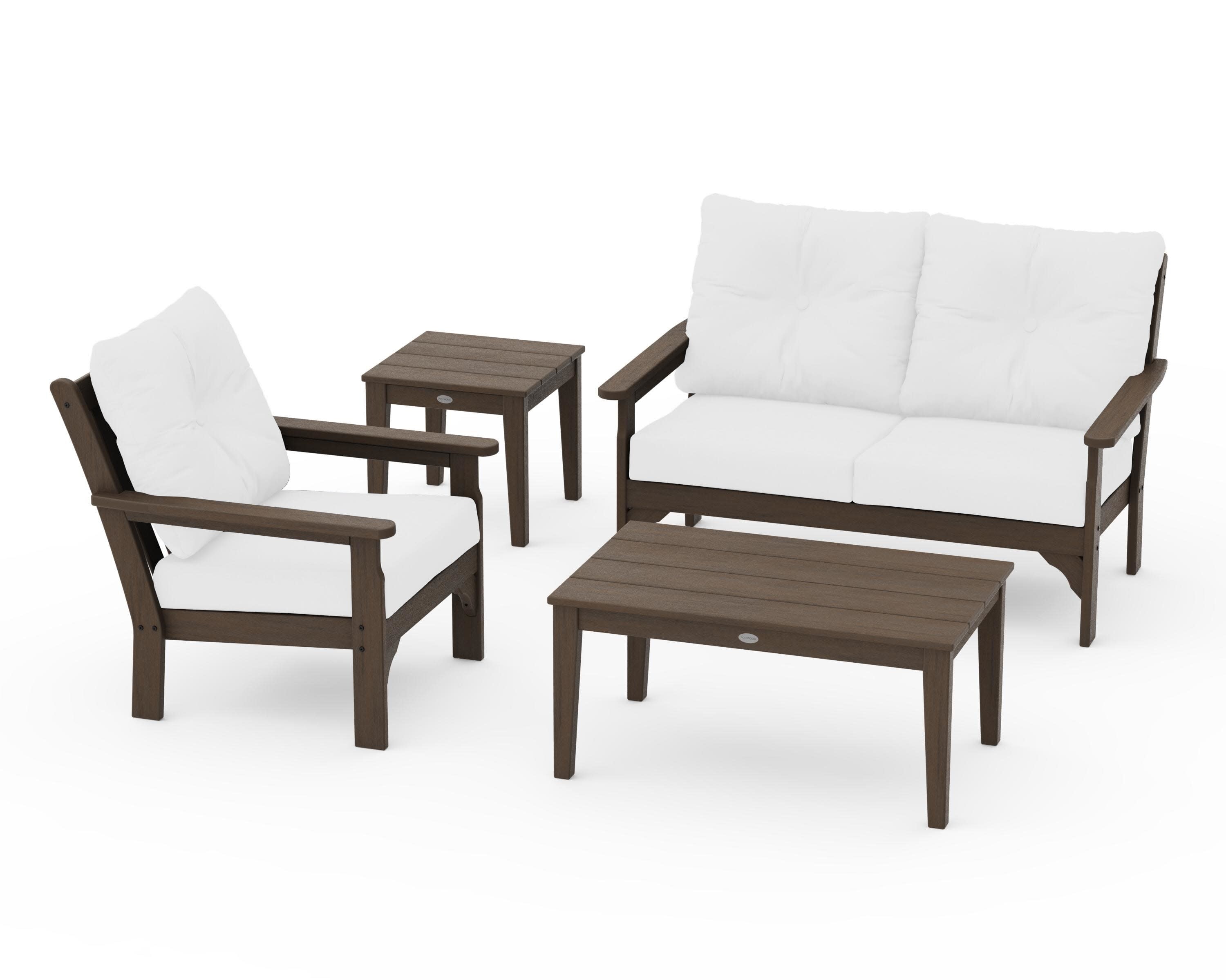 Vineyard 4-Piece Deep Seating Set in Kona / Natural