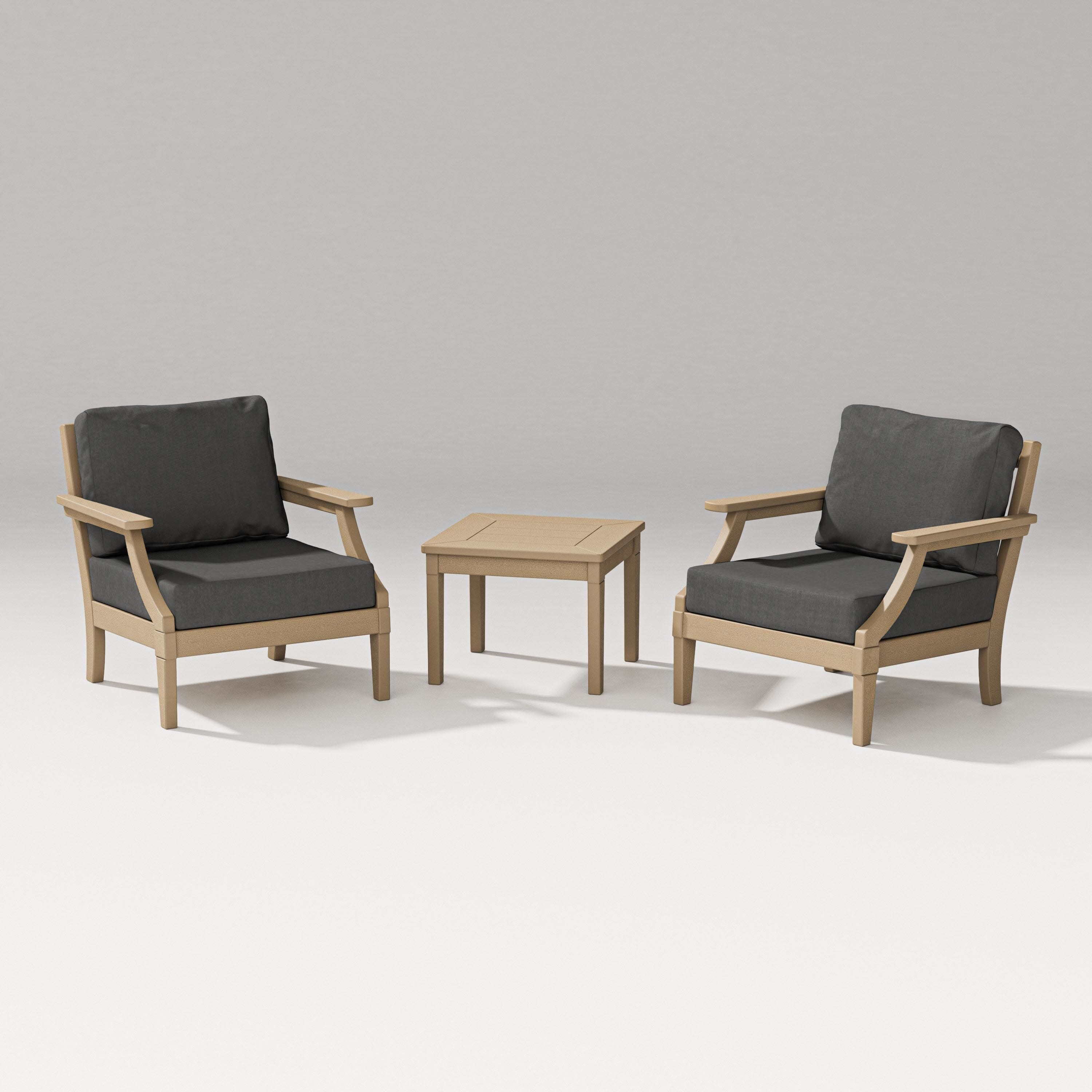 Estate 3-Piece Lounge Chair Set in Vintage Sahara / Spectrum Carbon