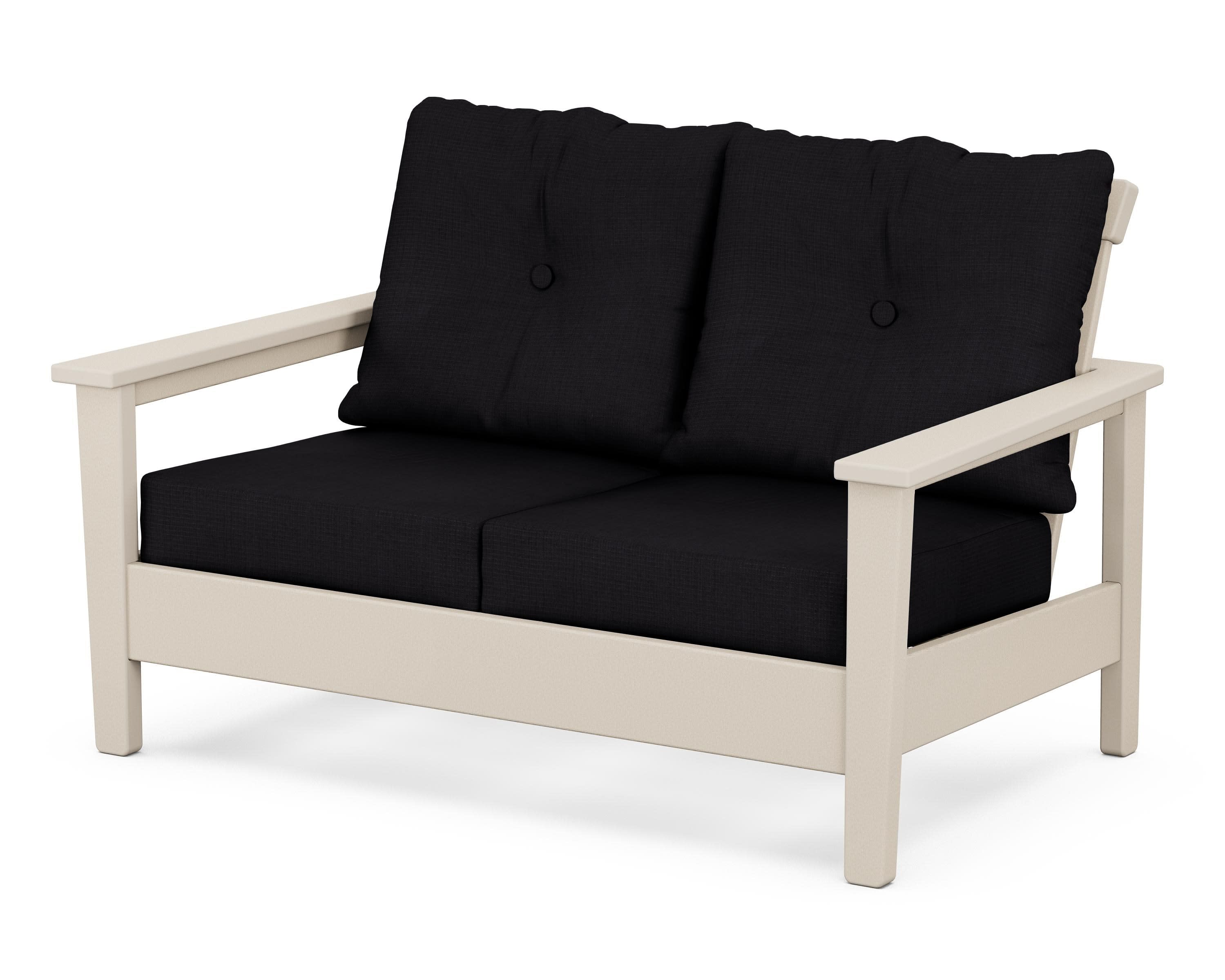 Prescott Deep Seating Loveseat in Sand / Midnight Linen