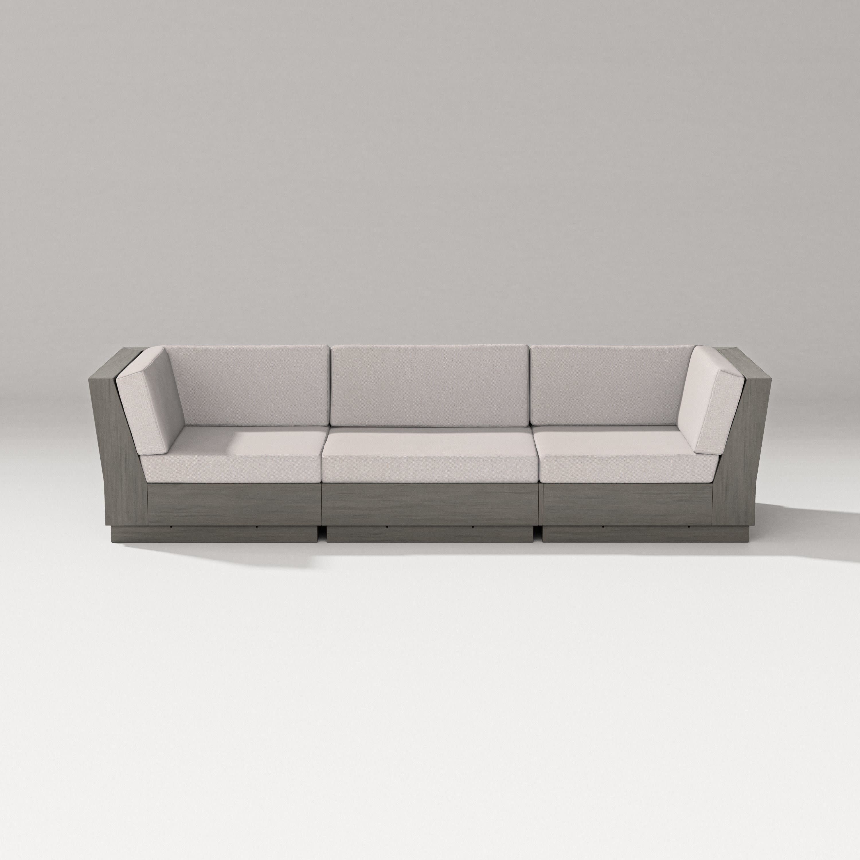 Elevate Sofa Sectional in Driftwood / Dune Burlap