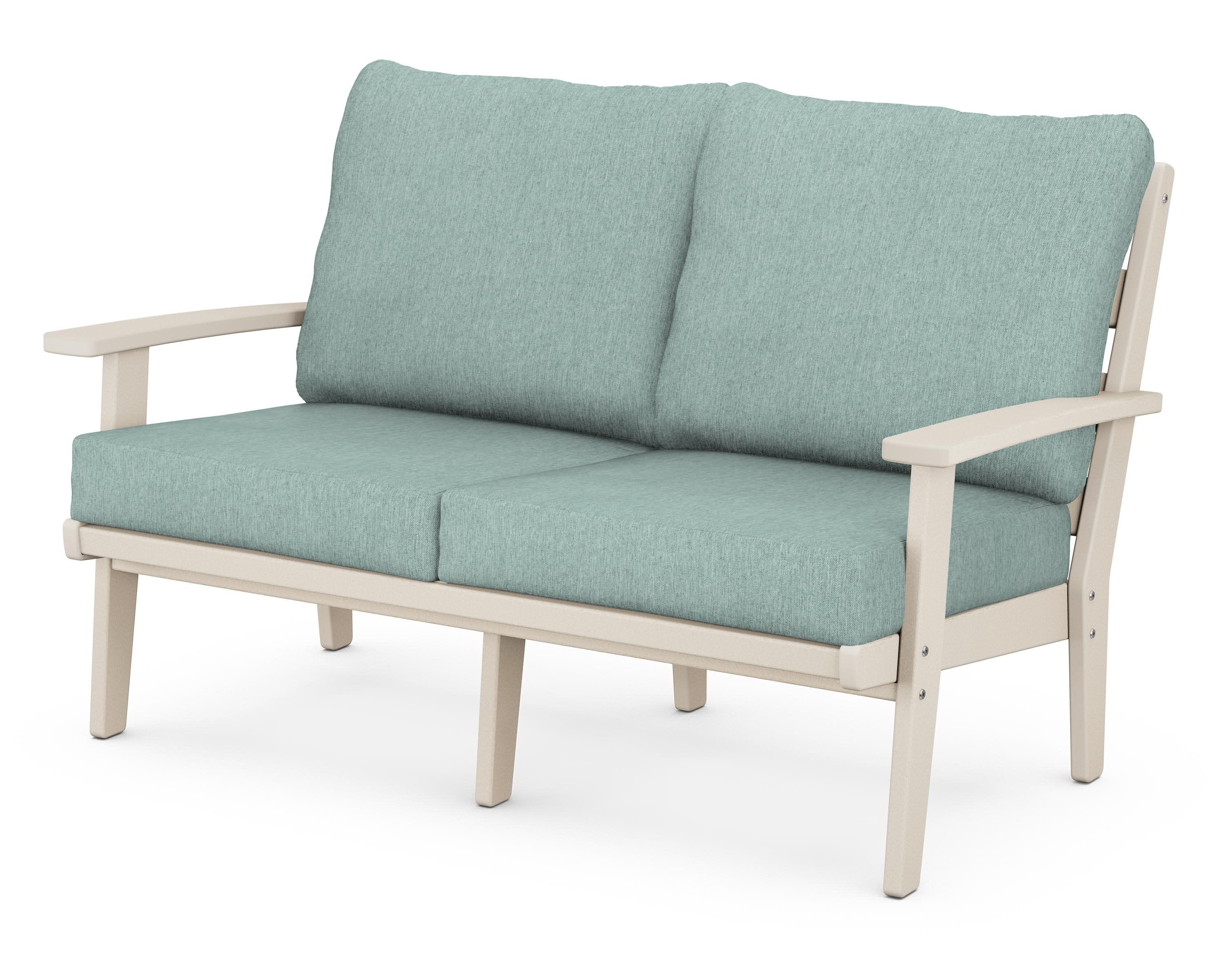 Grant Park Deep Seating Loveseat in Sand / Glacier Spa