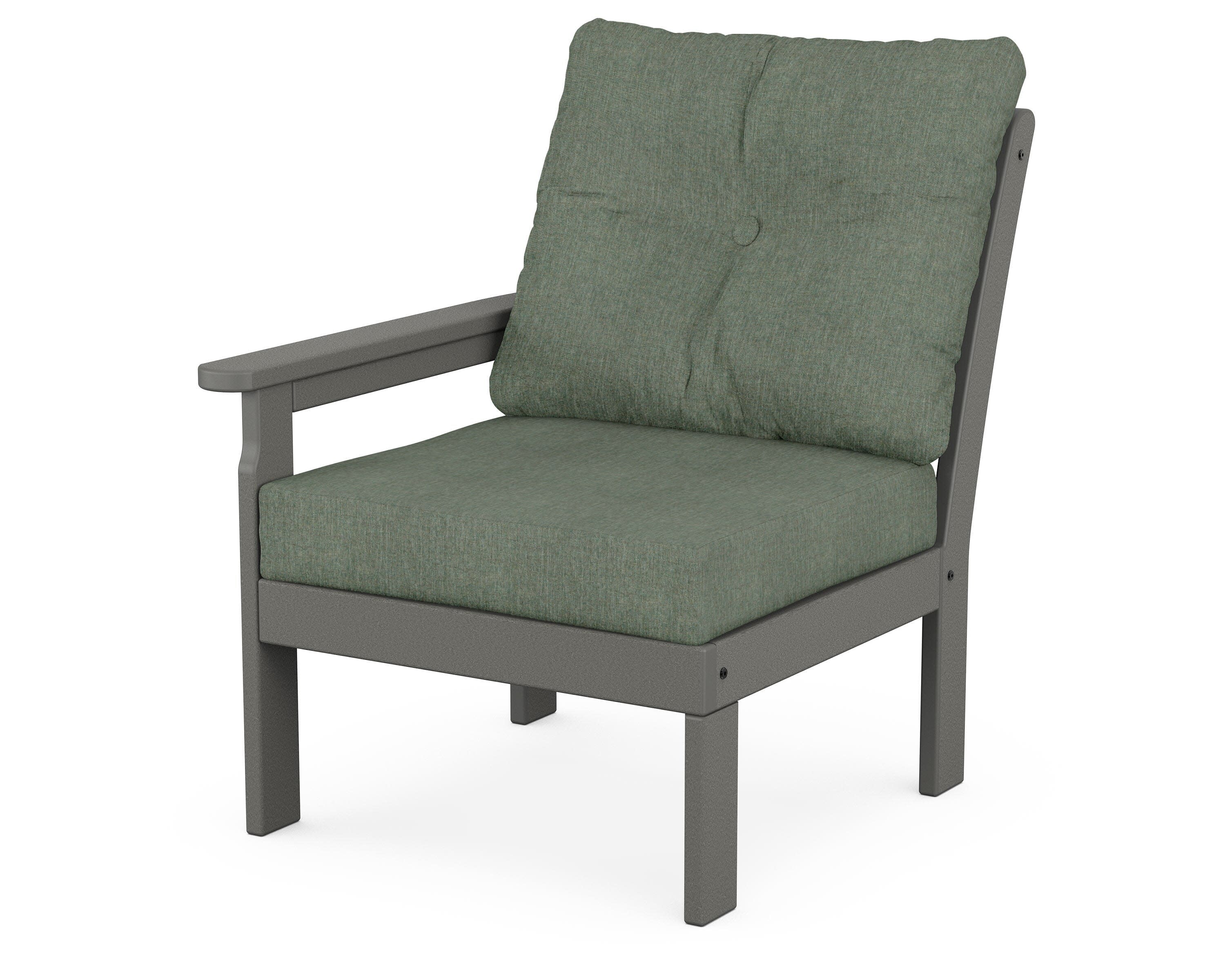 Vineyard Modular Left Arm Chair in Slate Grey / Cast Sage