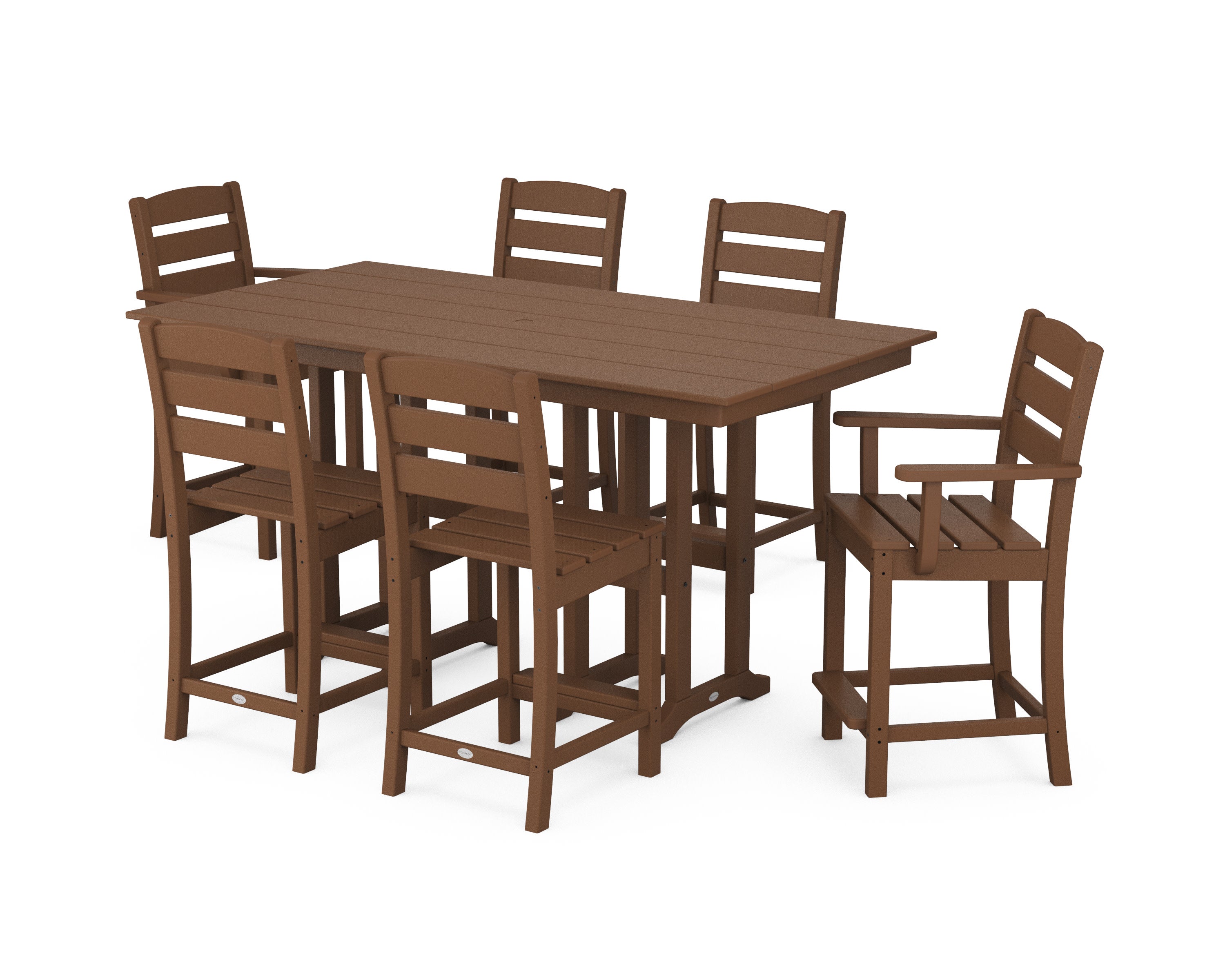 Lakeside 7-Piece Counter Set in Teak