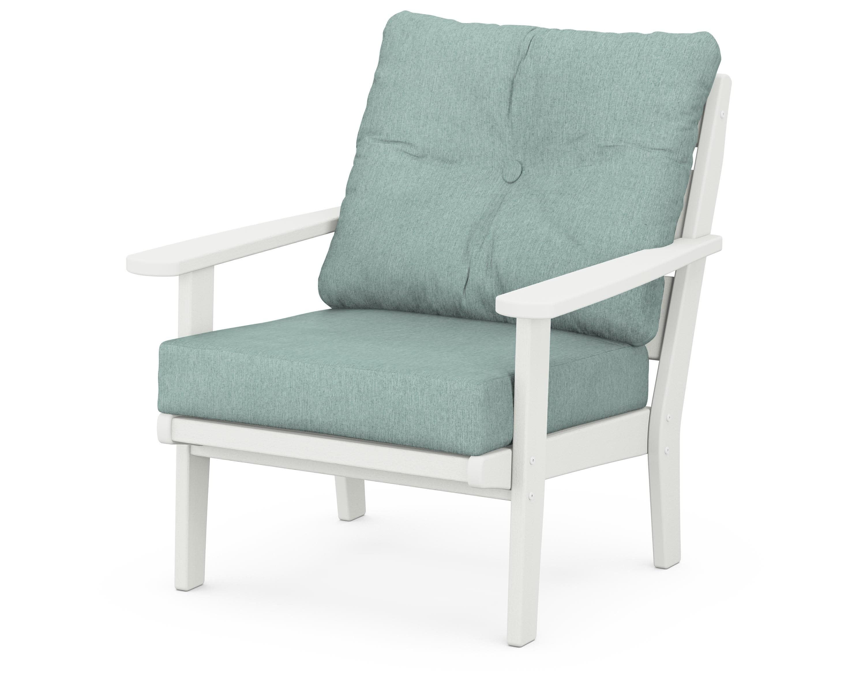 Lakeside Deep Seating Chair in Vintage White / Glacier Spa