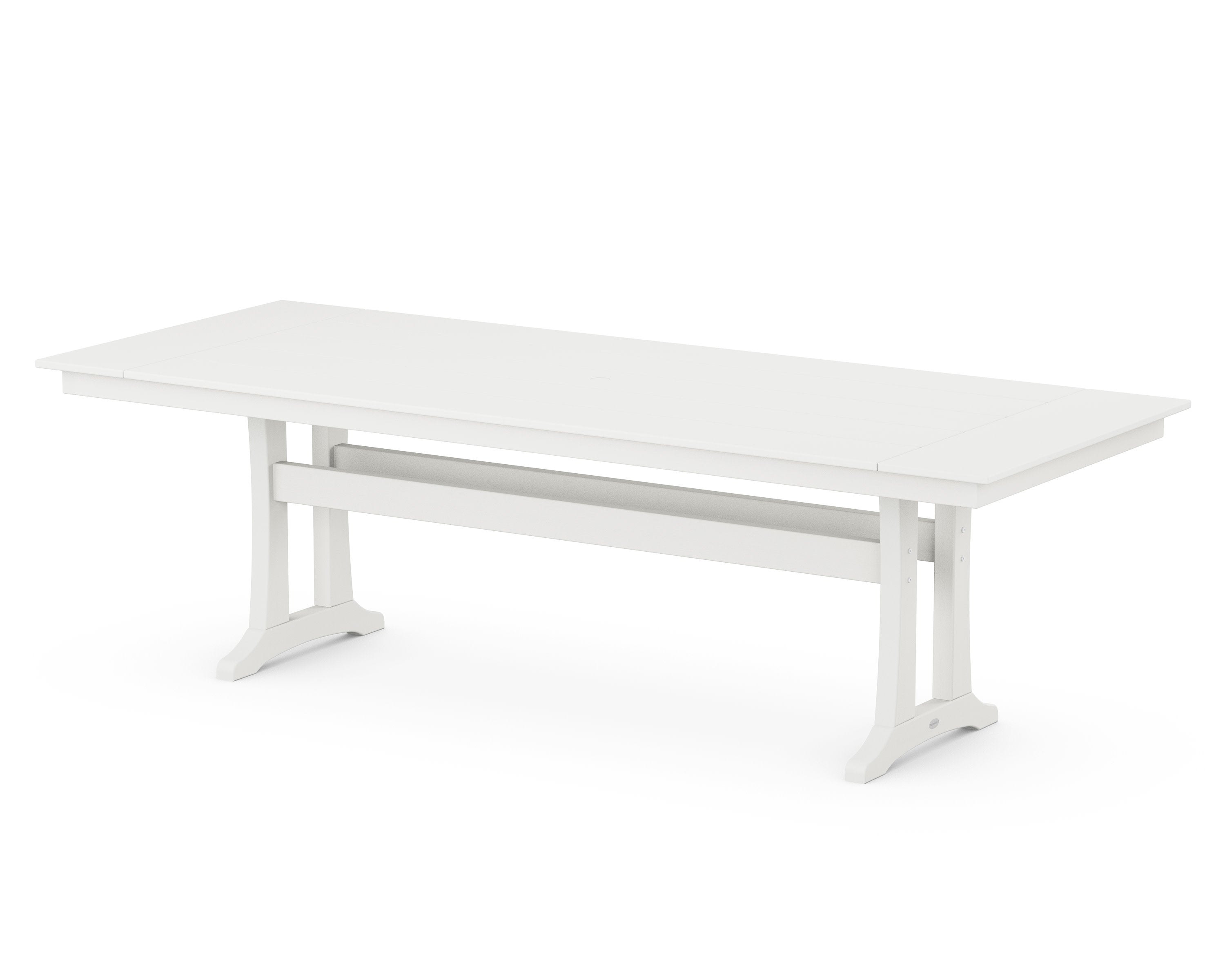 Farmhouse Trestle 38" x 96" Dining Table in Vintage White