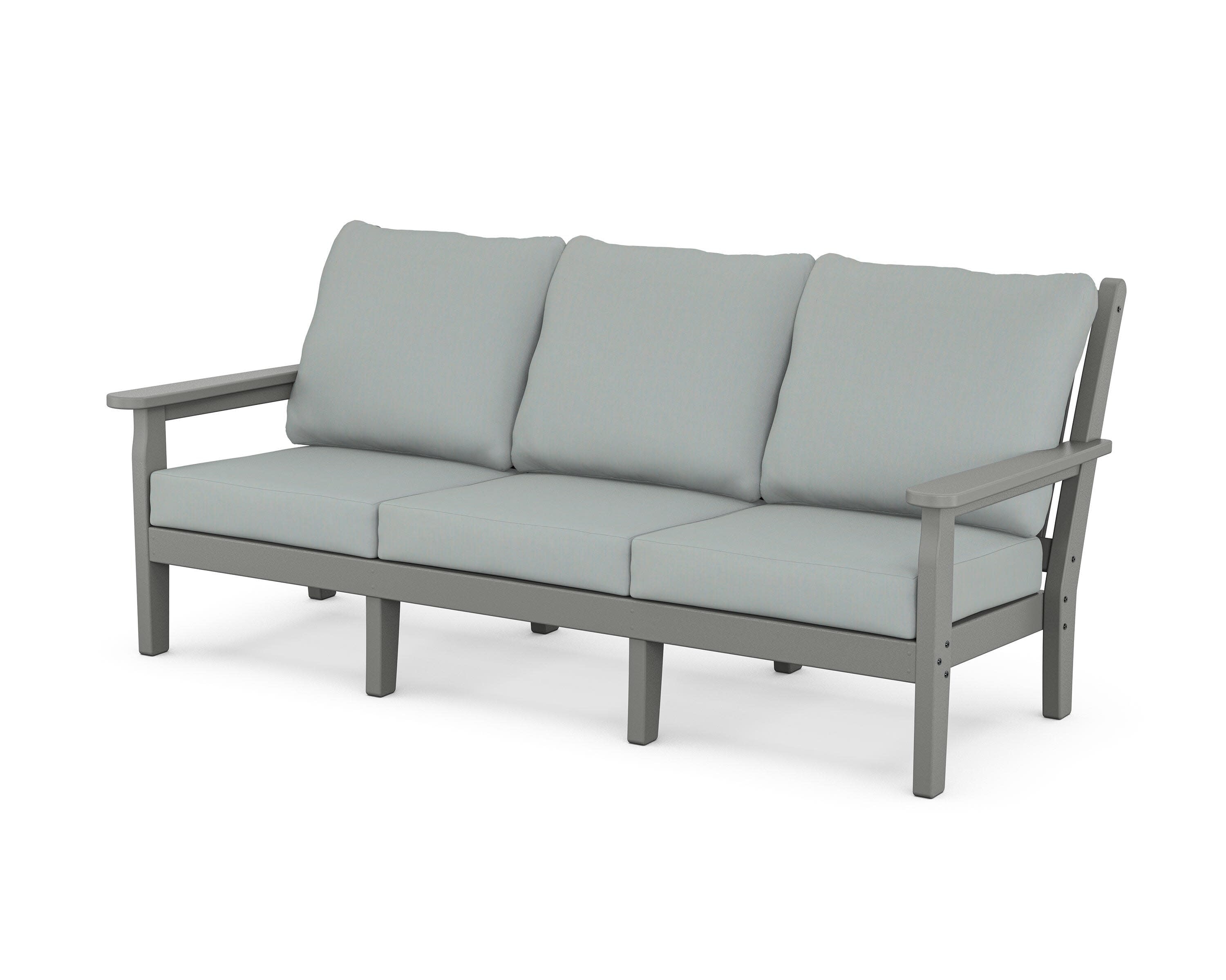 Chippendale Deep Seating Sofa in Slate Grey / Spa