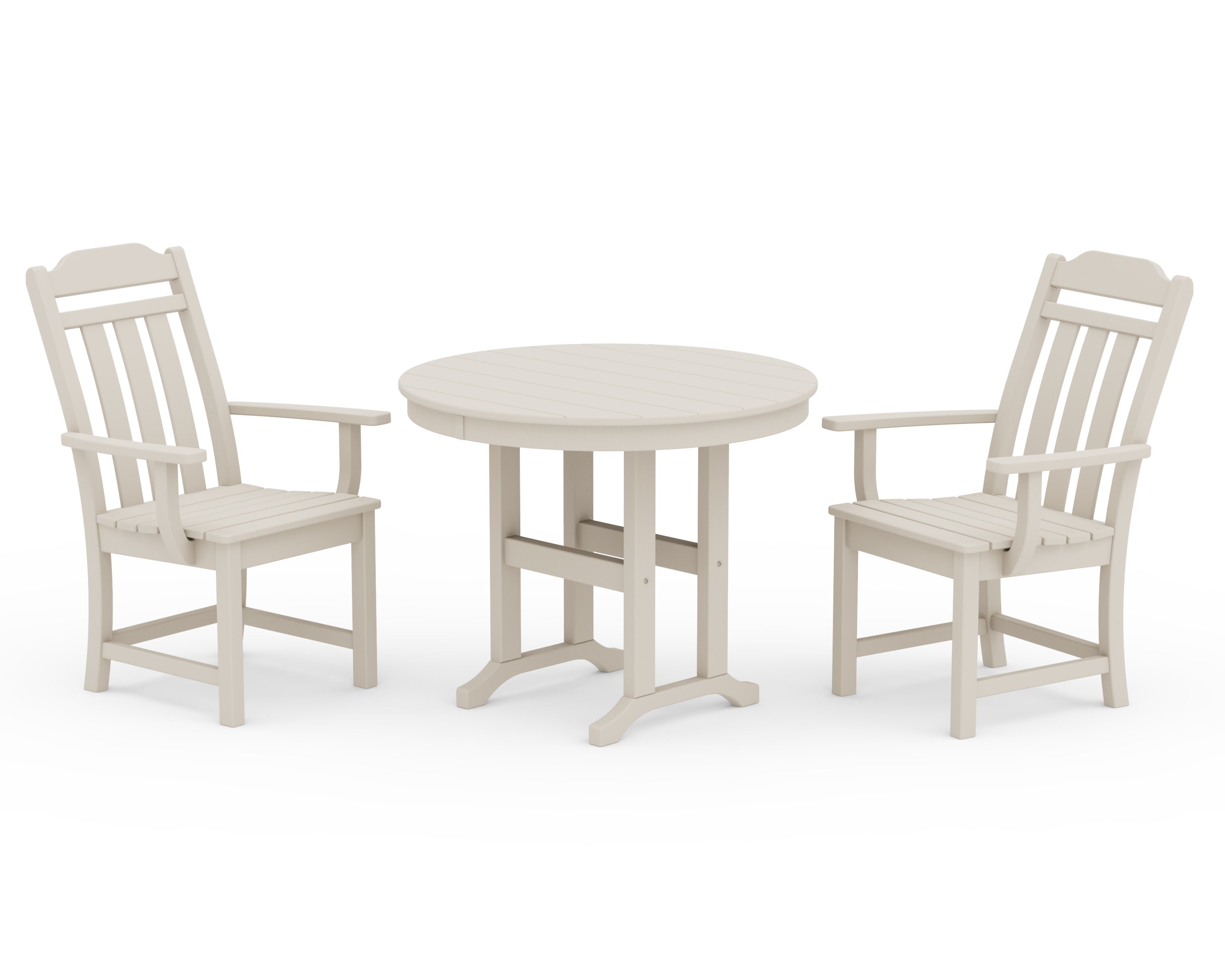 Cottage 3-Piece Farmhouse Dining Set in Sand