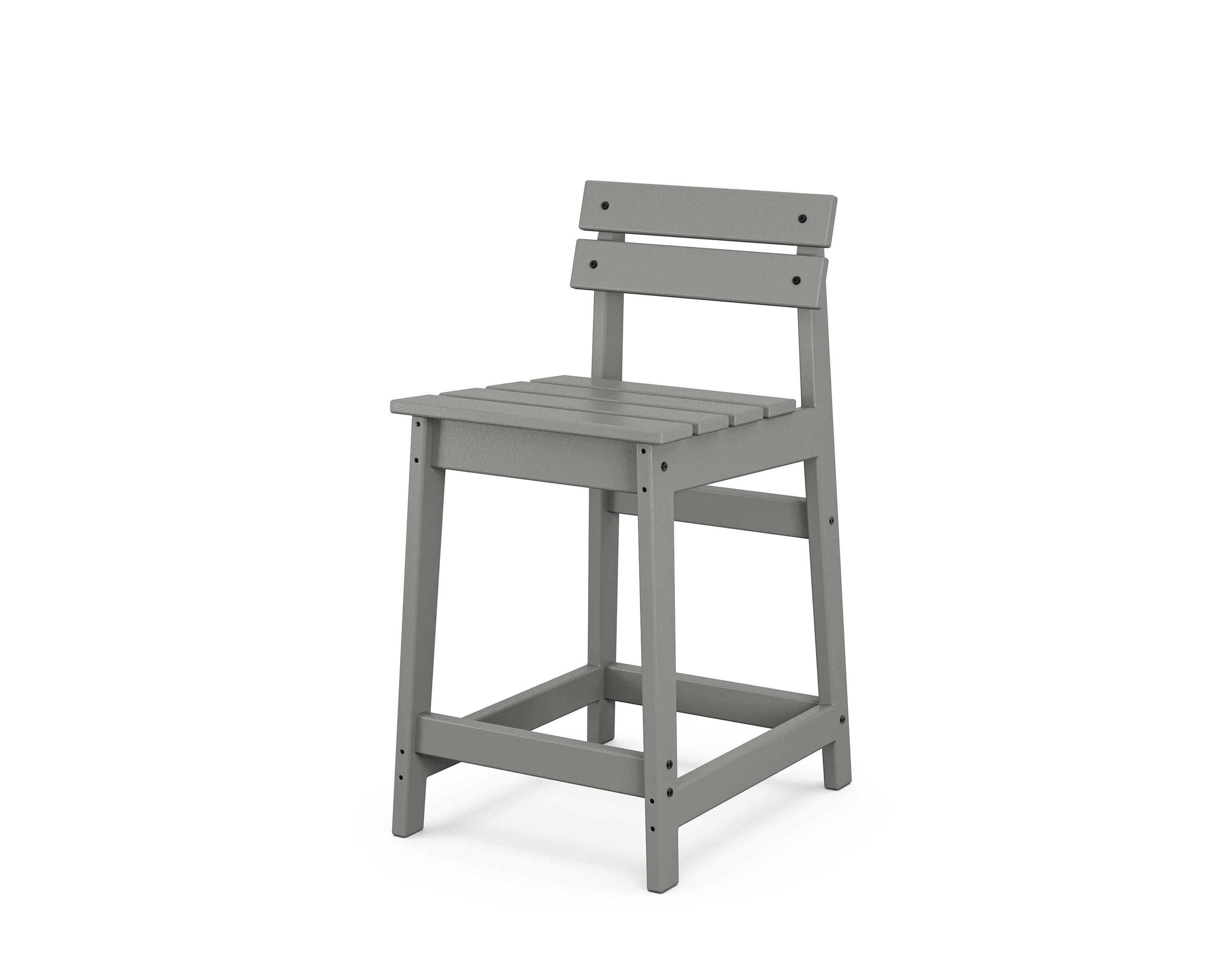 Modern Studio Plaza Lowback Counter Chair in Slate Grey