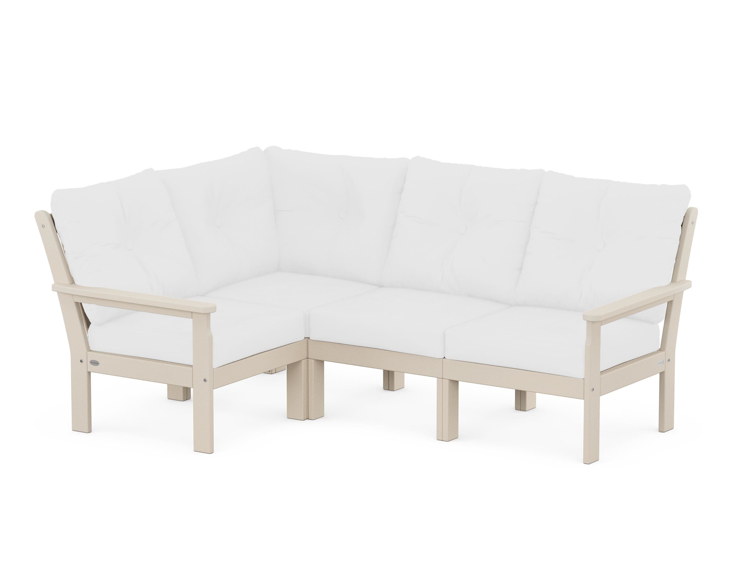 Vineyard 4-Piece Sectional in Sand / Natural