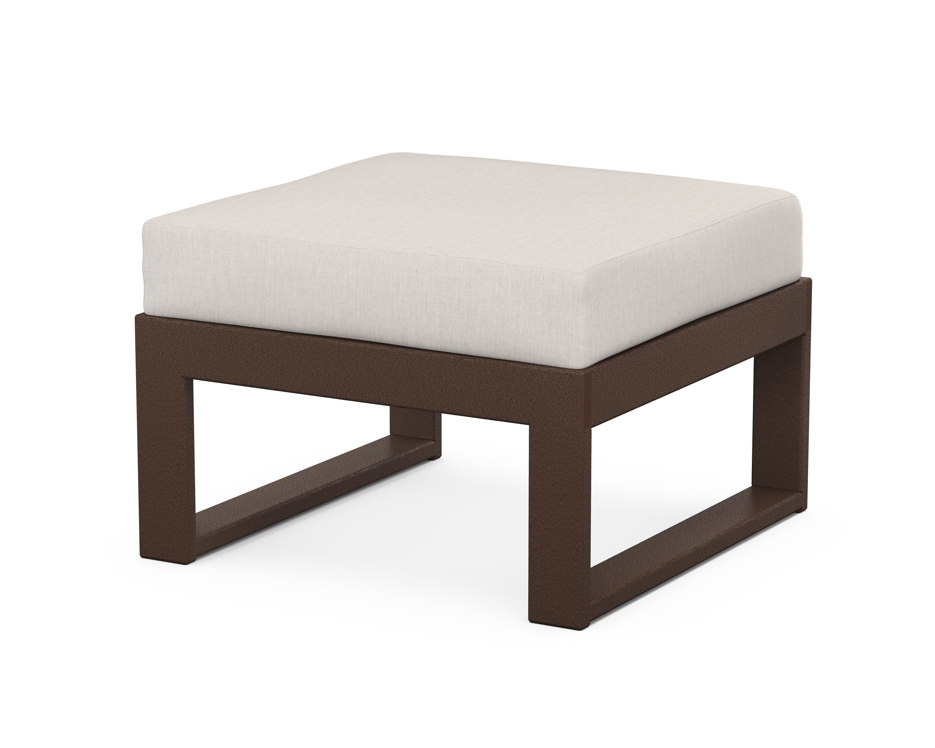 Modular Ottoman - Modern in Mahogany / Cast Ash