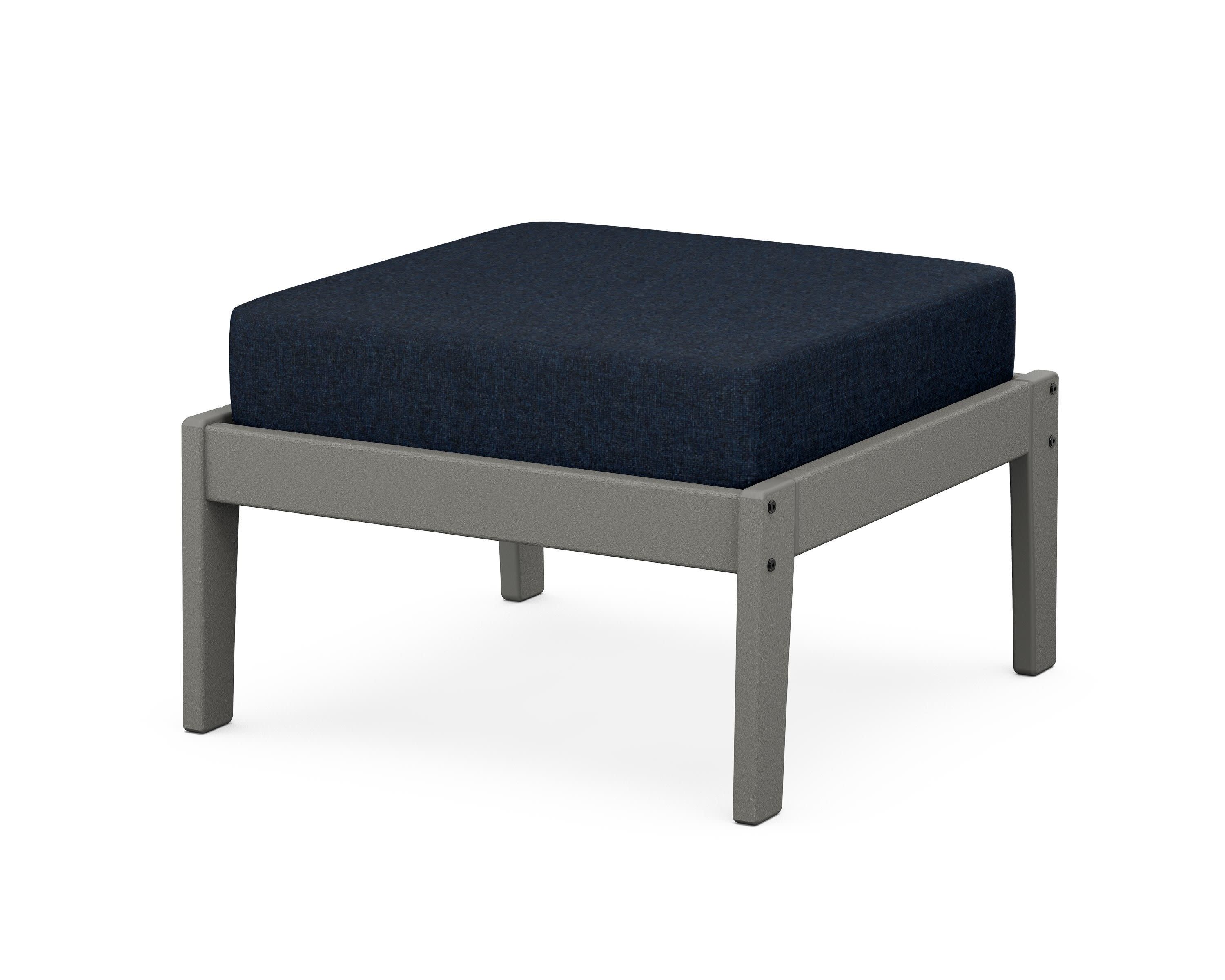 Deep Seating Ottoman in Slate Grey / Marine Indigo