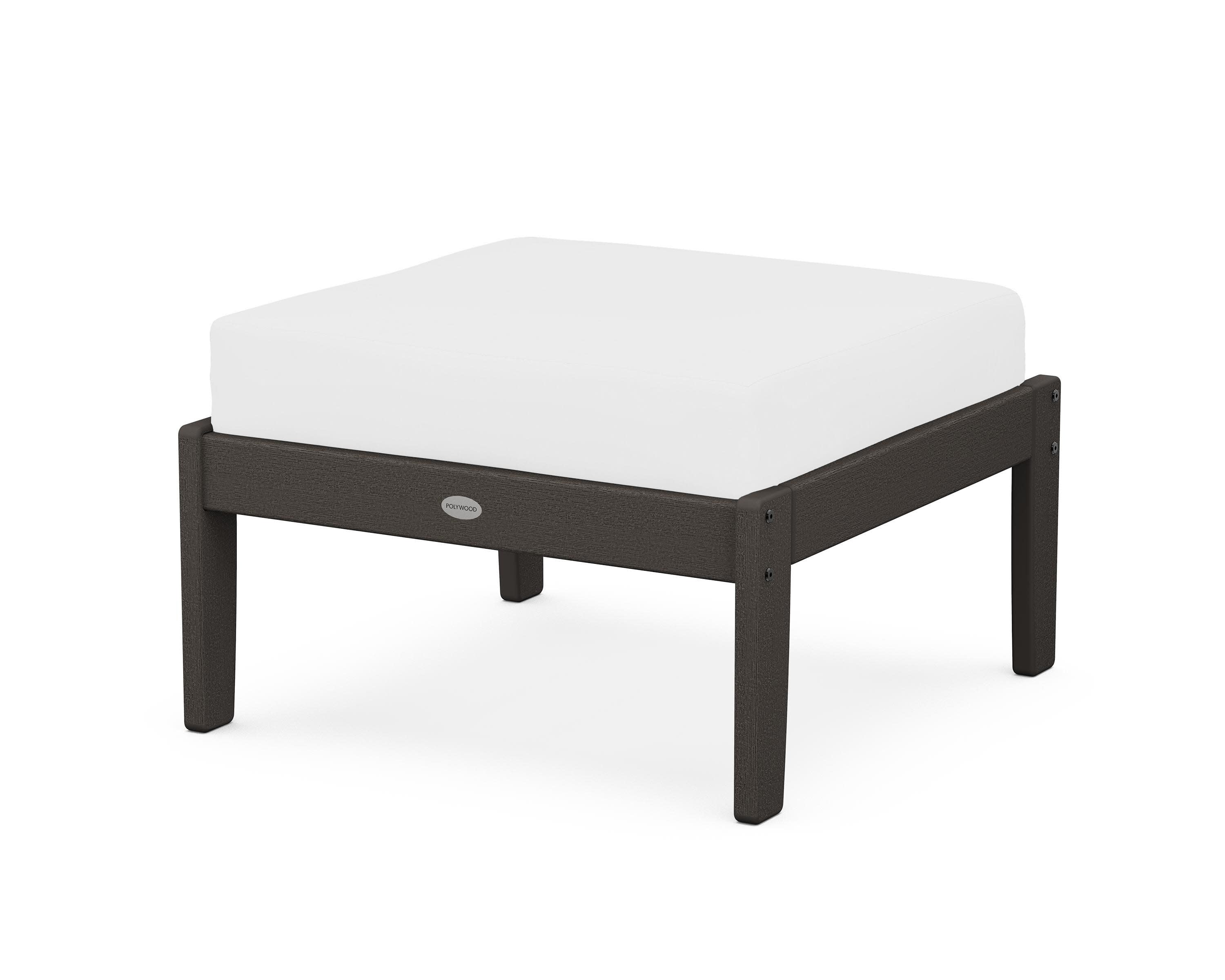 Braxton Deep Seating Ottoman in Vintage Coffee / Natural