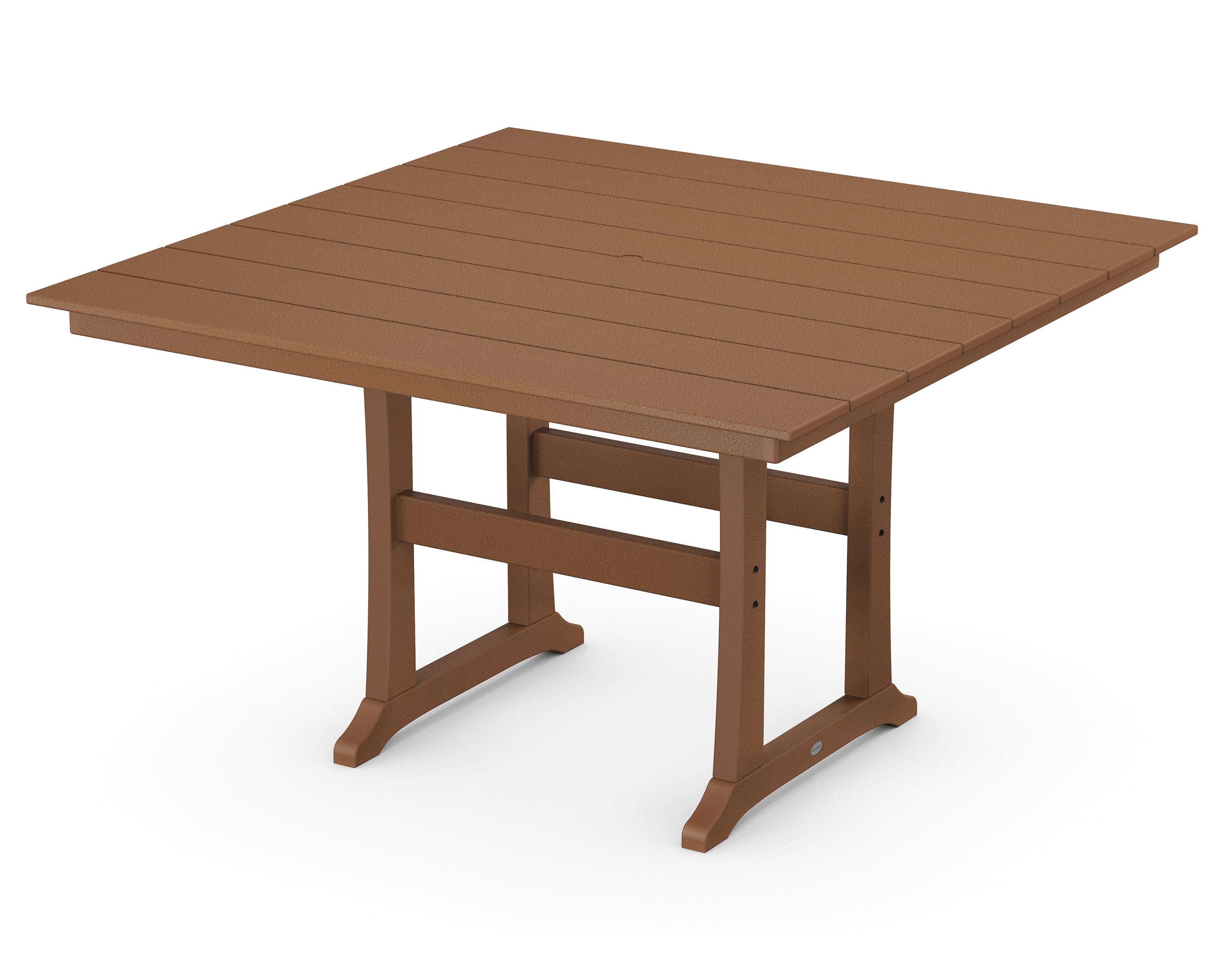 Farmhouse Trestle 59" Counter Table in Teak