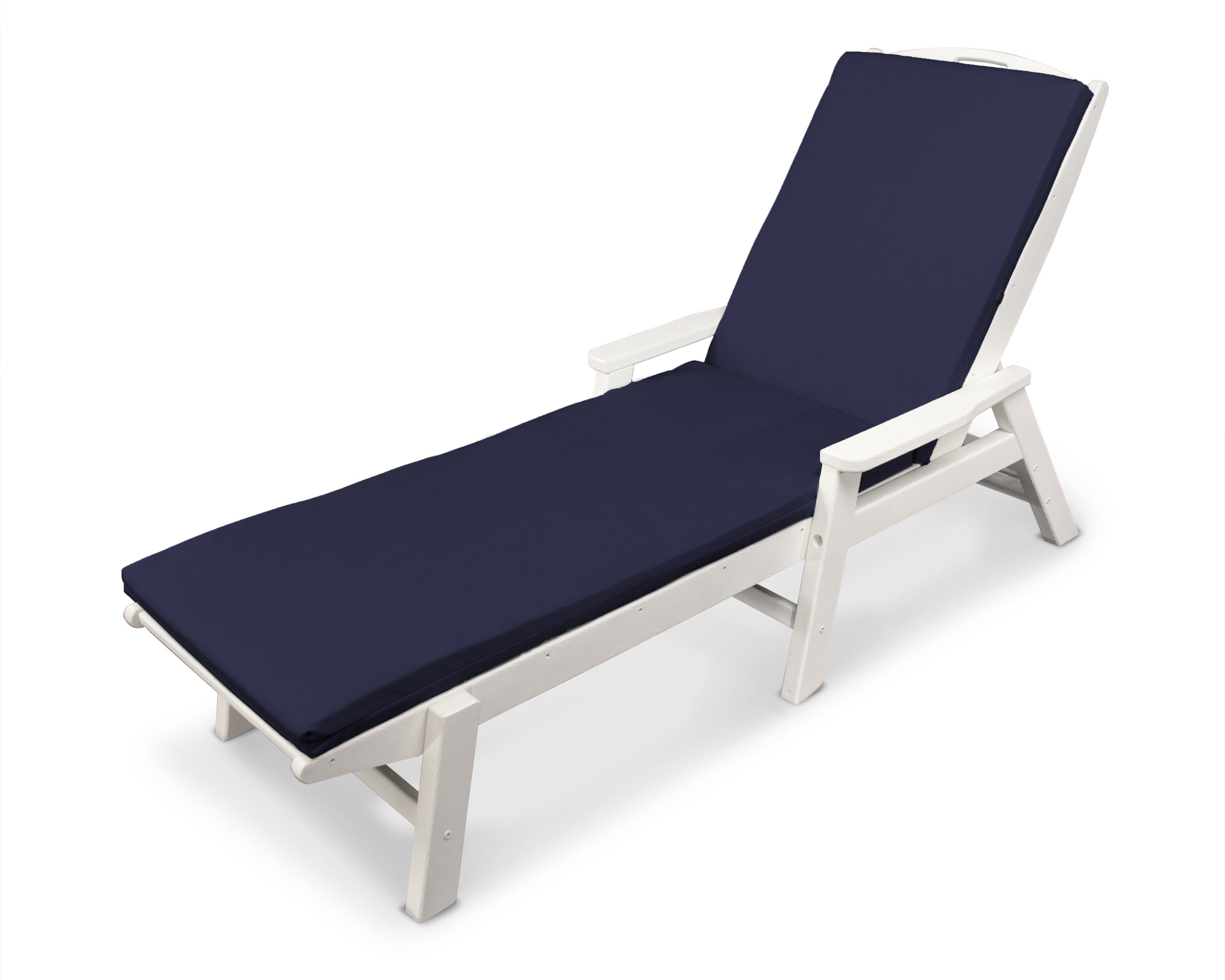 Ateeva 72" x 22" Outdoor Chaise Lounge Cushion by POLYWOOD in Navy