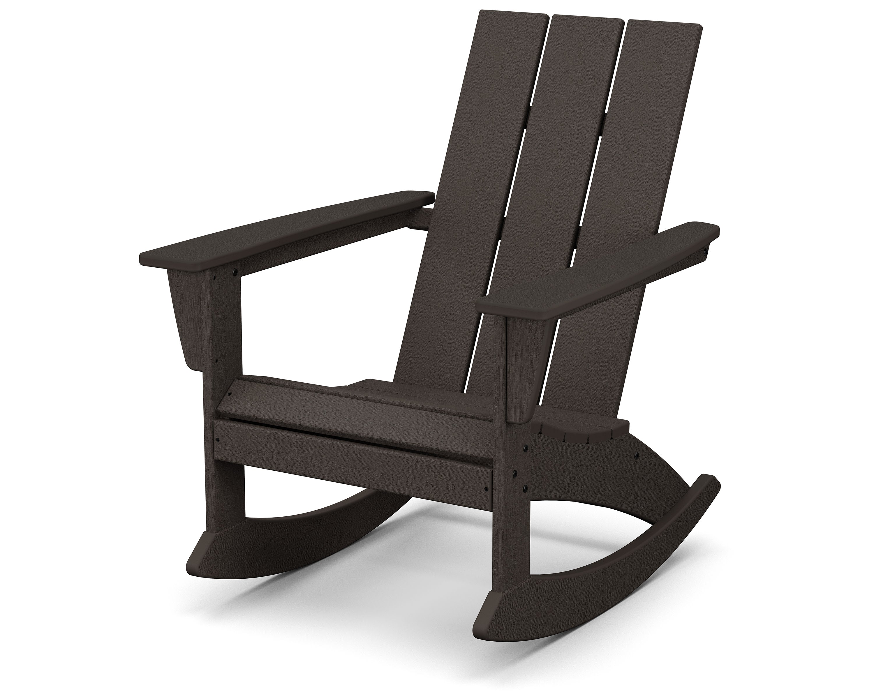 Modern Adirondack Rocking Chair in Vintage Coffee