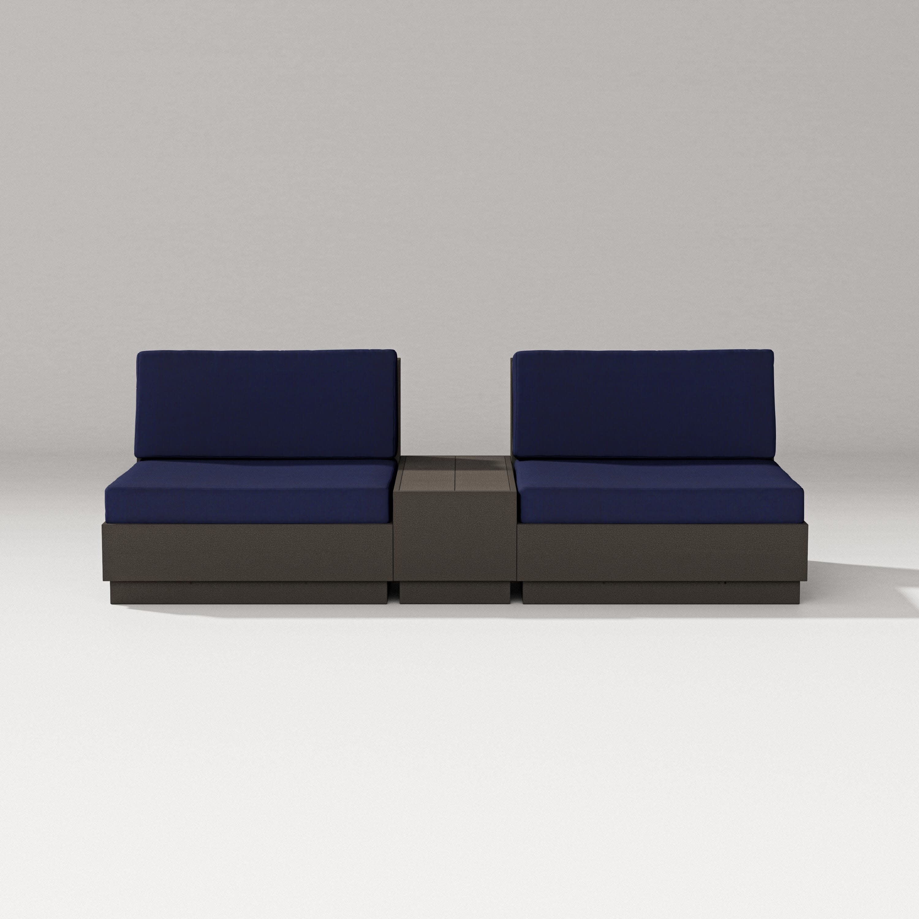 Elevate Lounge Chair Set in Vintage Coffee / Navy