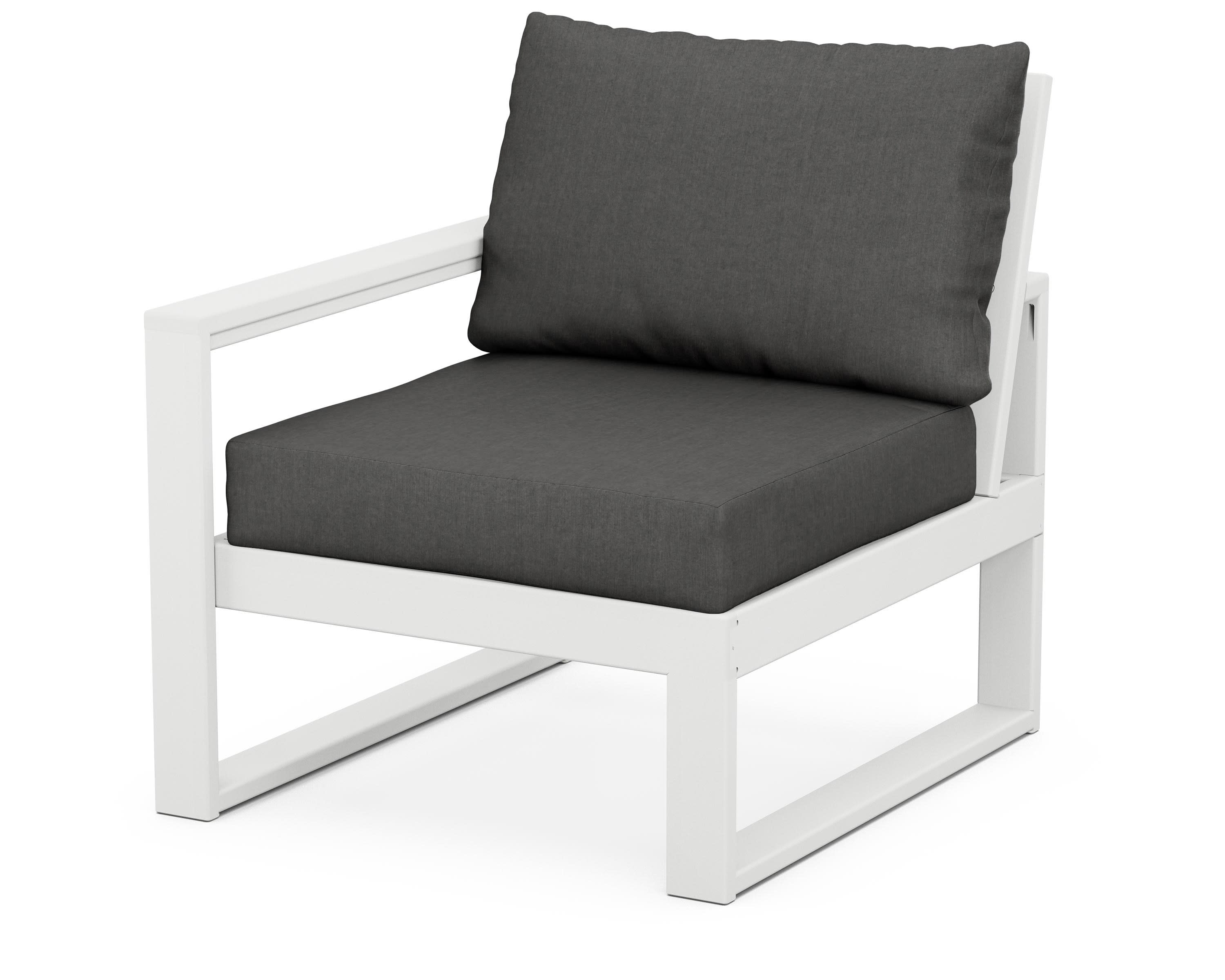 EDGE Modular Left Arm Chair in White / Spectrum Carbon