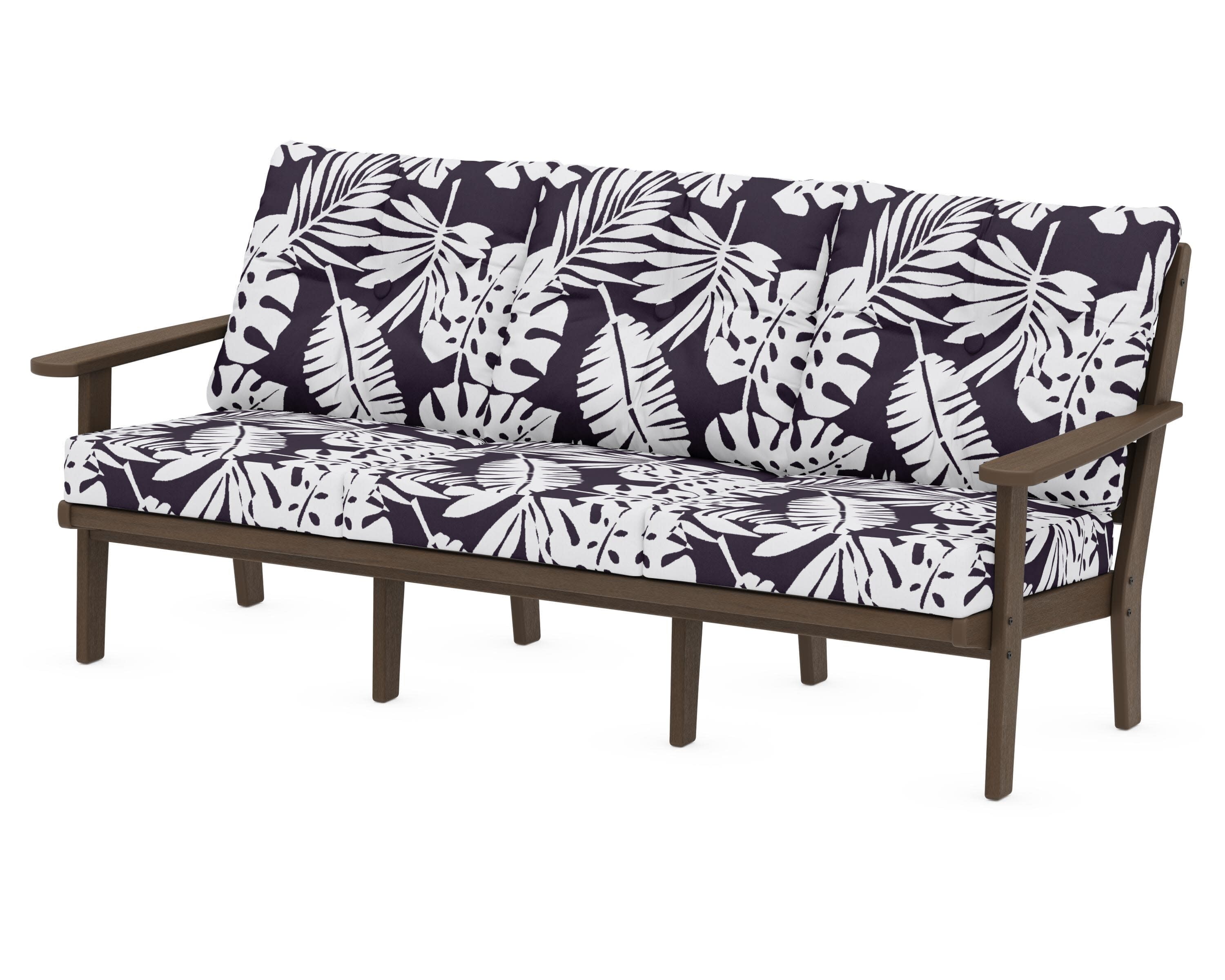 Lakeside Deep Seating Sofa in Kona / Leaf Navy