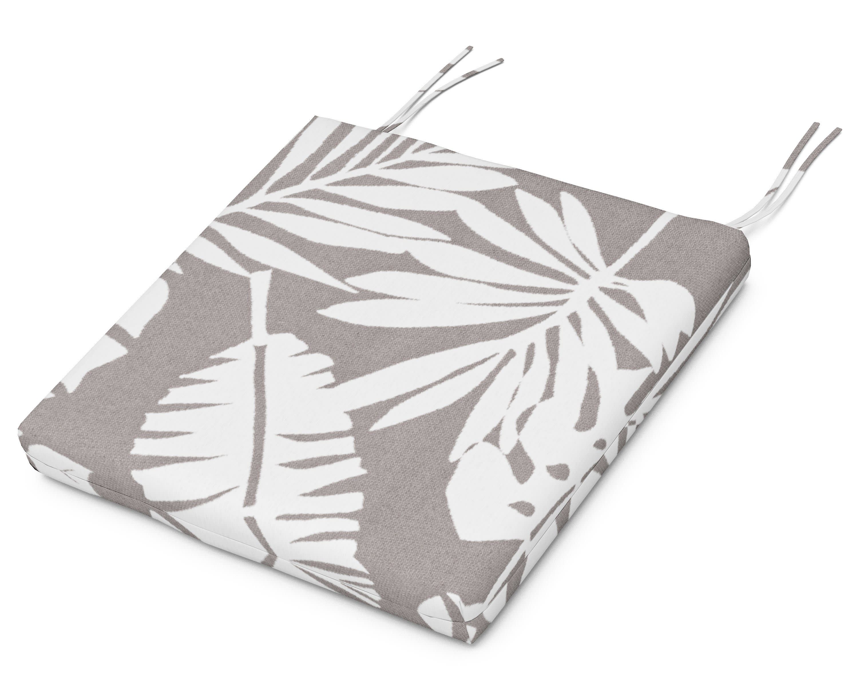 EDGE Dining Cushion 19.5"D x 19.5"W x 2.5"H in Leaf Grey Mist