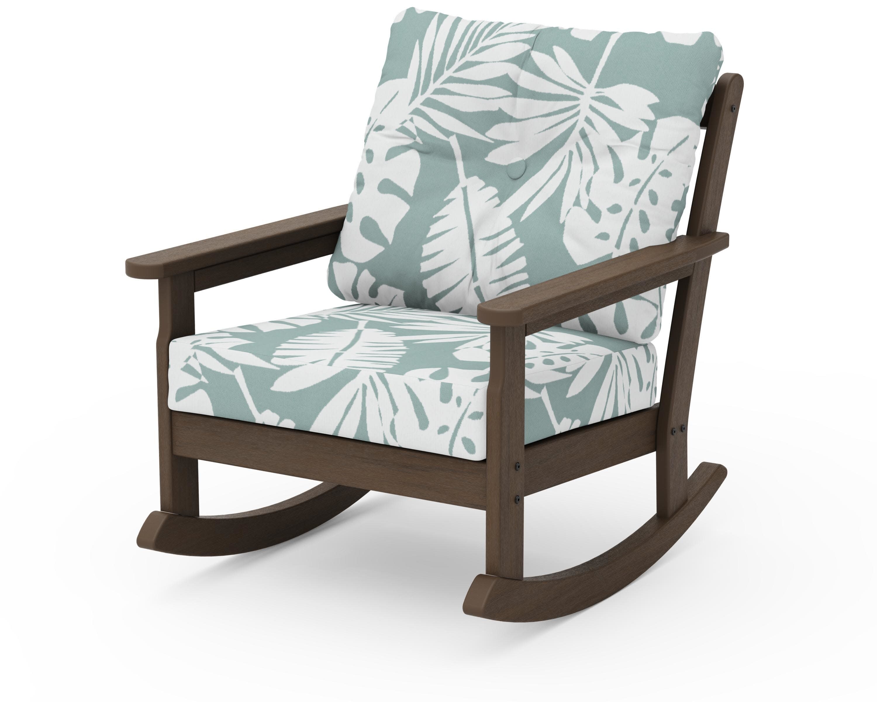 Vineyard Deep Seating Rocking Chair in Kona / Leaf Glacier Spa