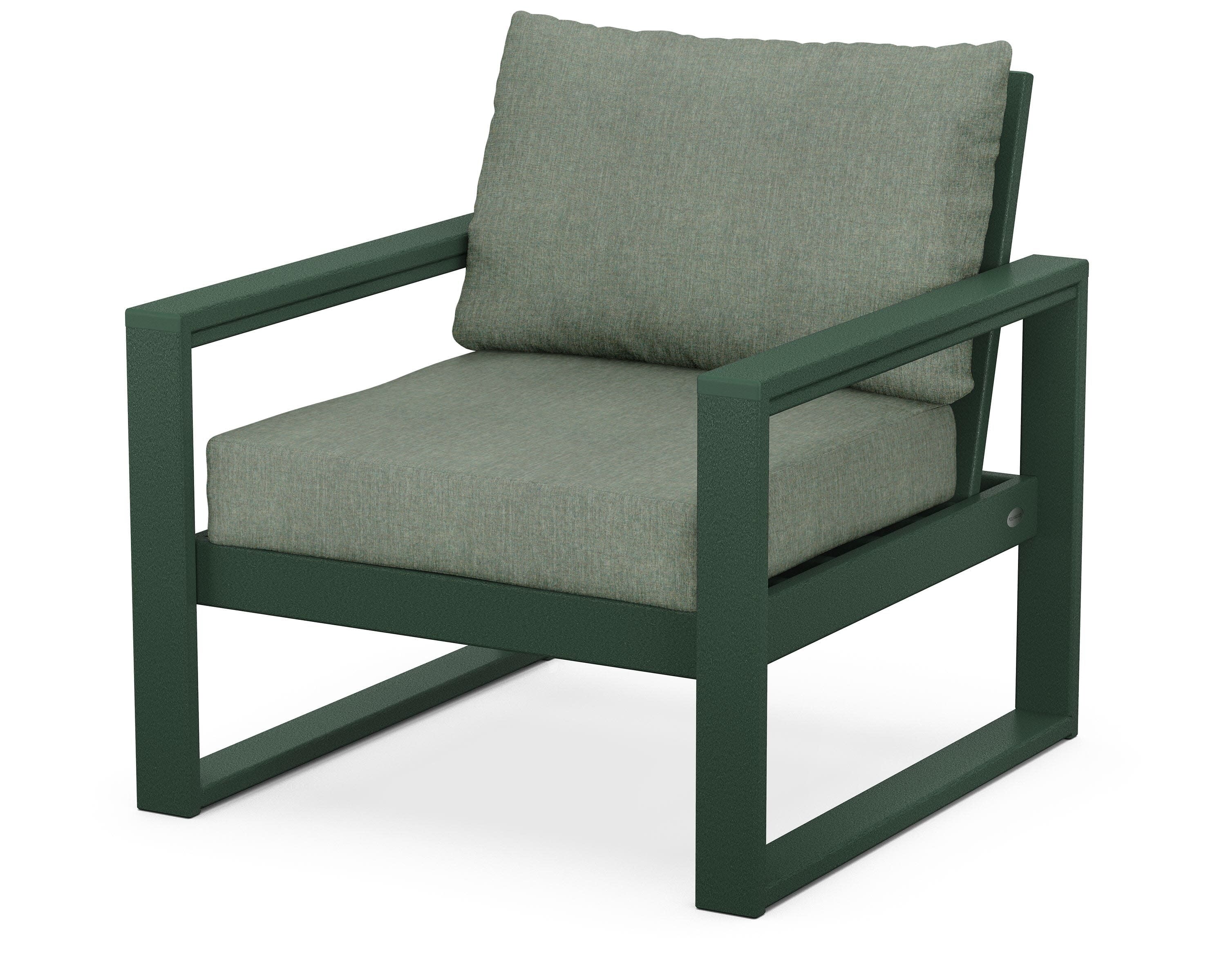 EDGE Club Chair in Green / Cast Sage