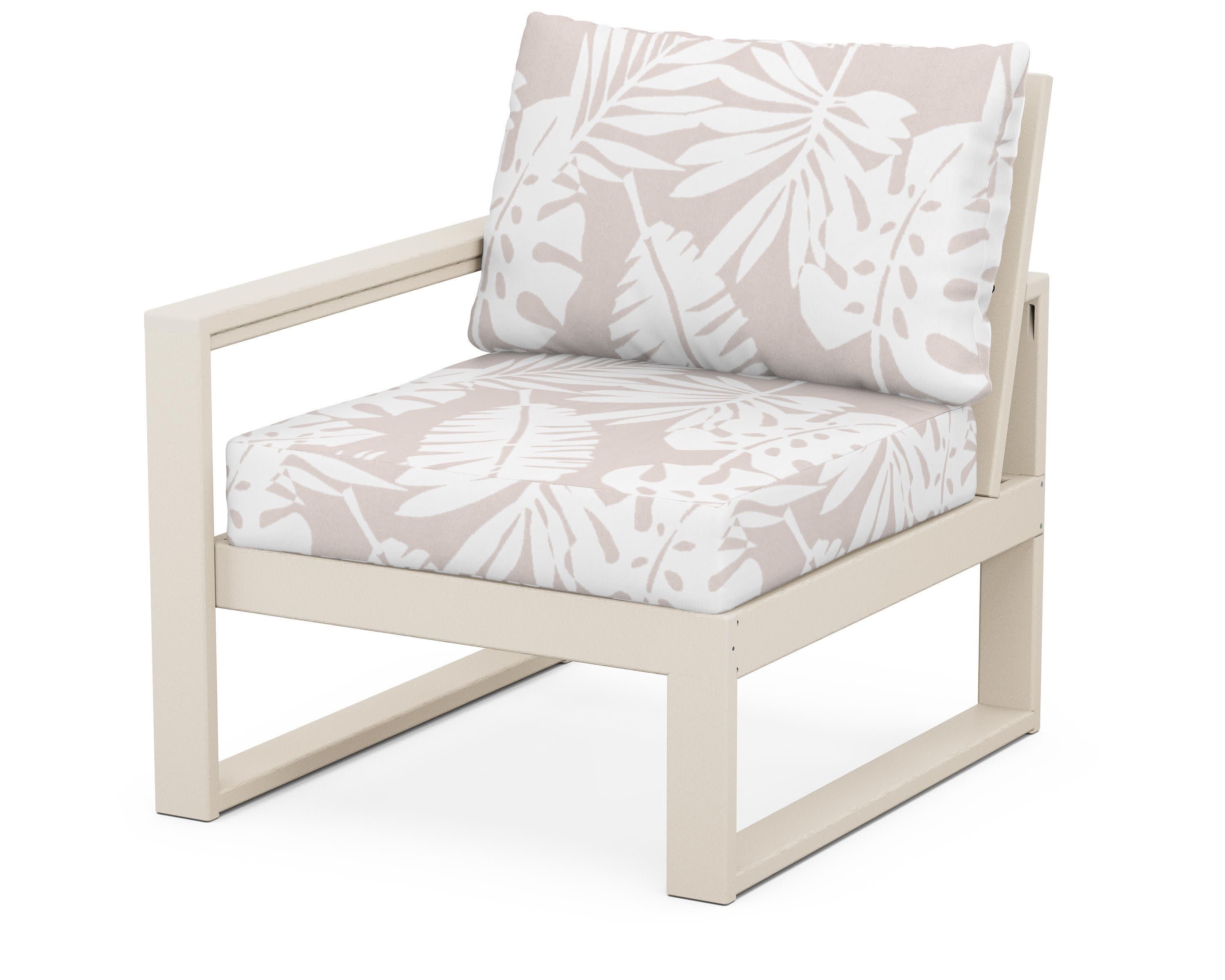 EDGE Modular Left Arm Chair in Sand / Leaf Dune Burlap
