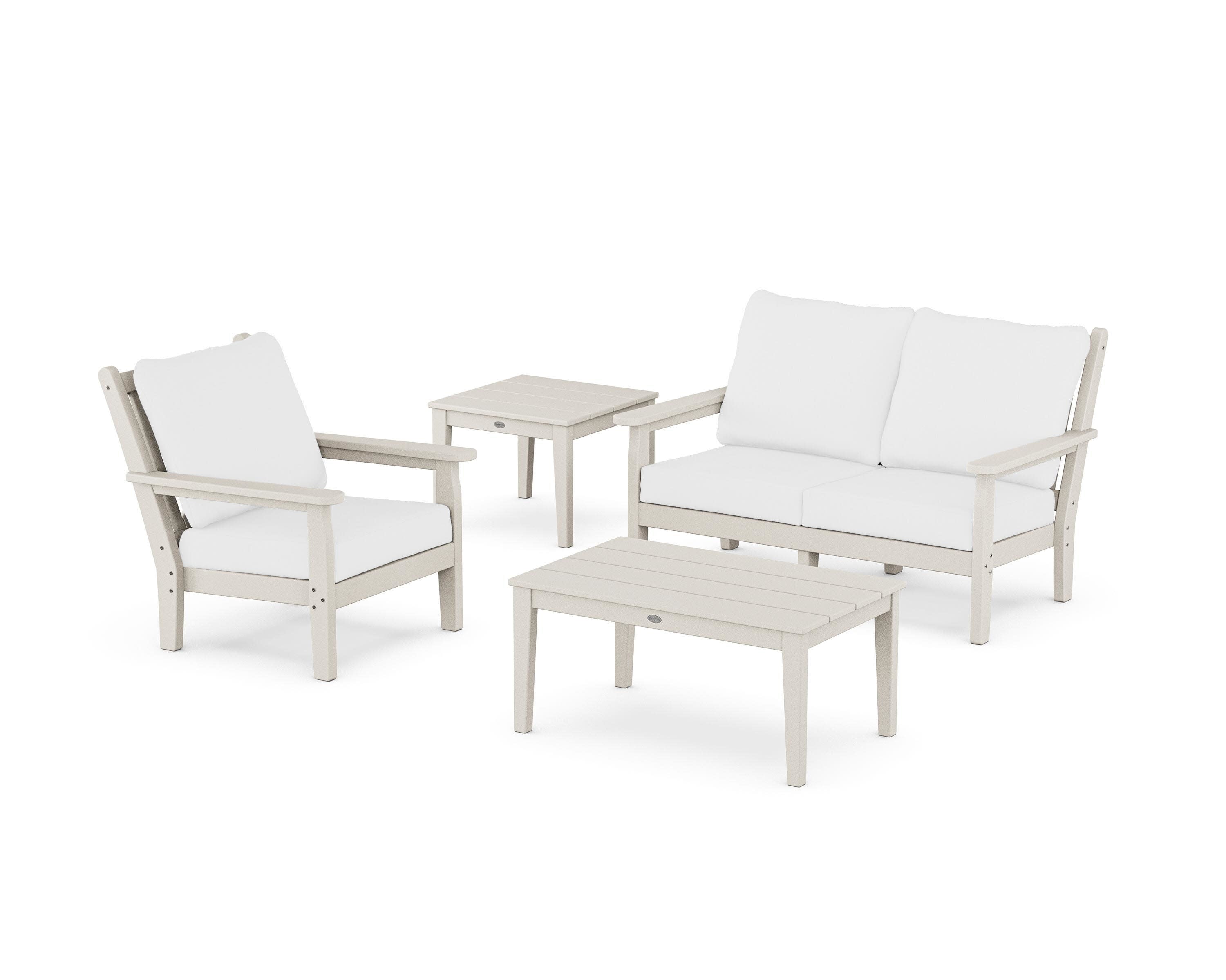 Chippendale 4-Piece Deep Seating Set in Sand / Natural
