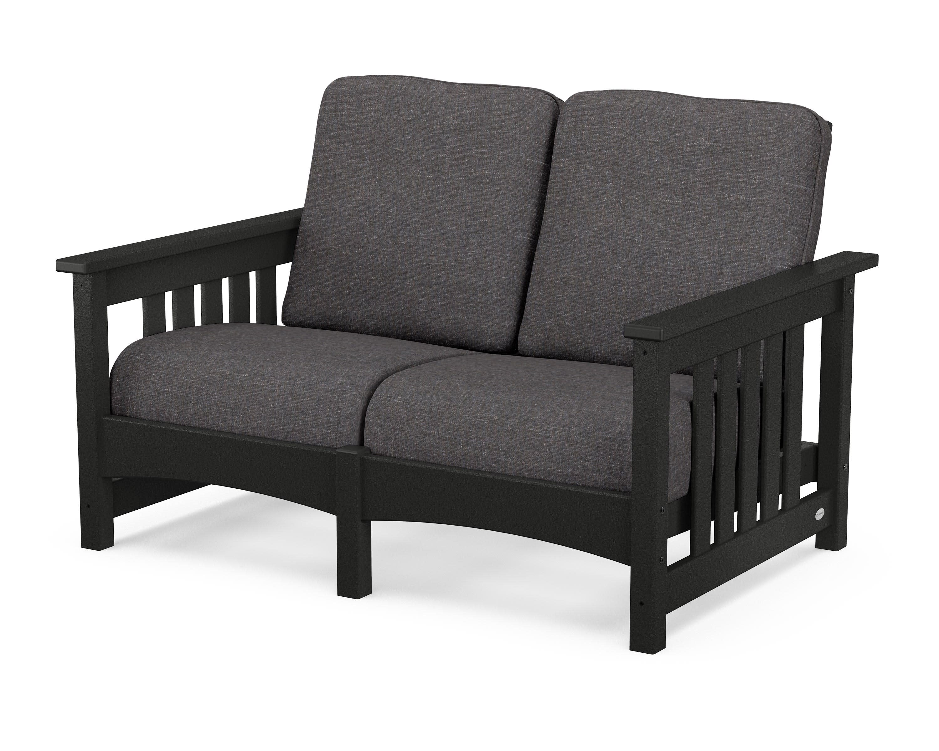Club Mission Loveseat in Black / Ash Charcoal