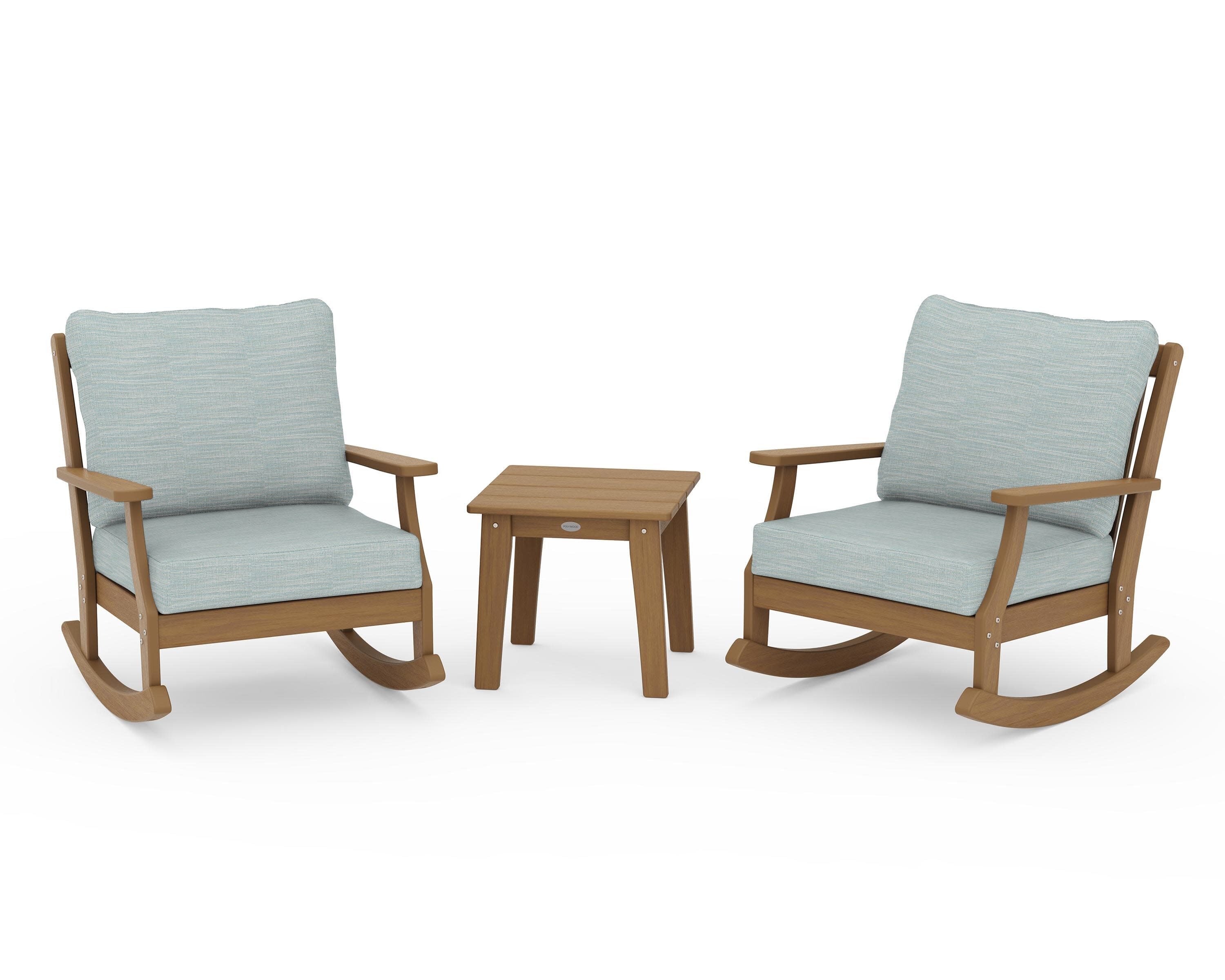 Braxton 3-Piece Deep Seating Rocker Set in Natural / Soothe Mist