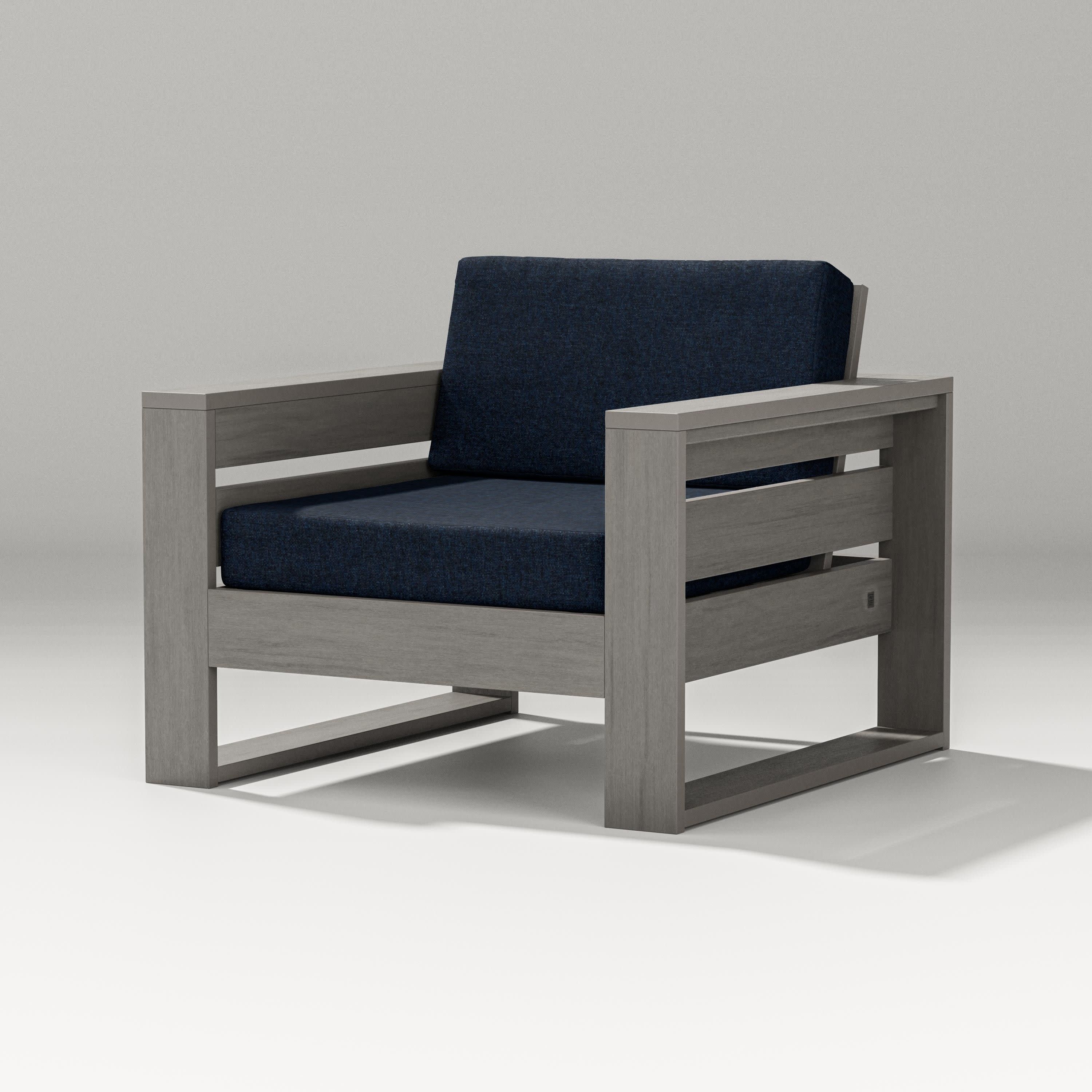 Latitude Lounge Chair in Driftwood / Marine Indigo