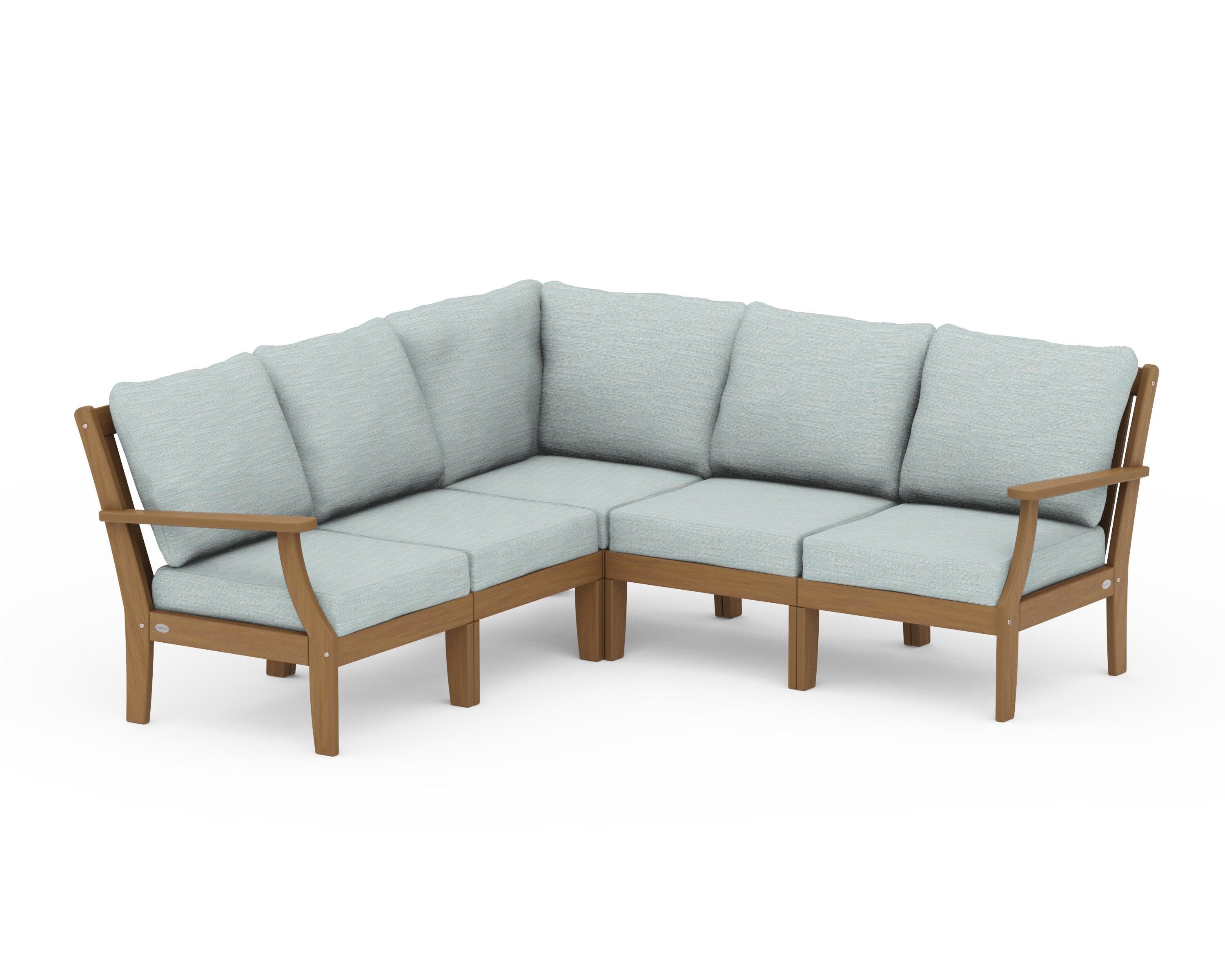 Braxton Modular 5-Piece Deep Seating Set in Natural / Soothe Mist