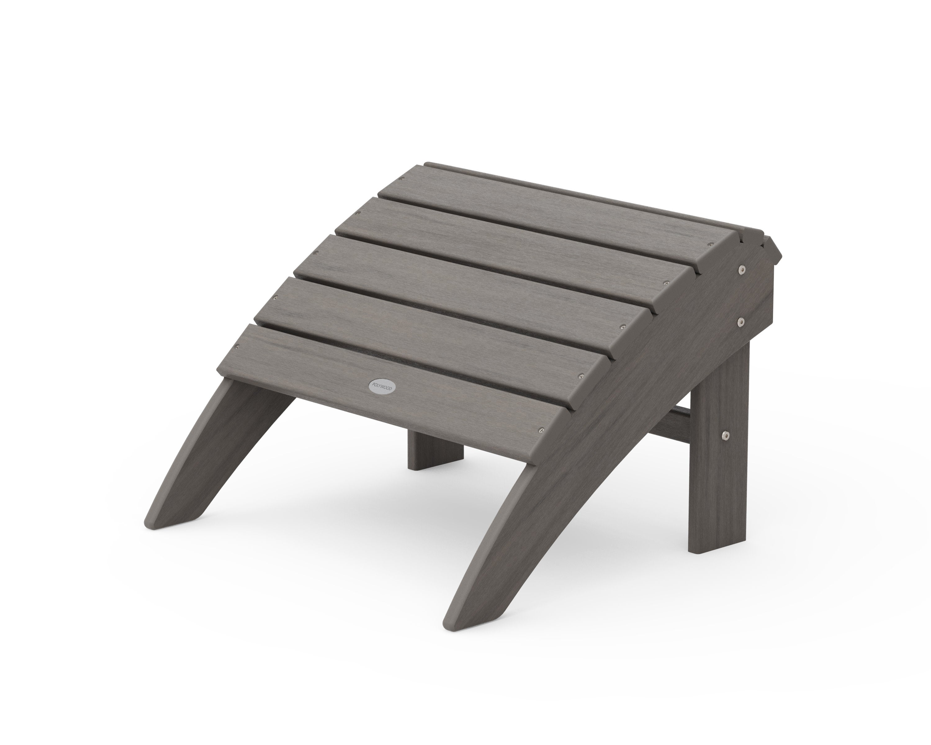 Vineyard Curveback Adirondack Ottoman in Driftwood