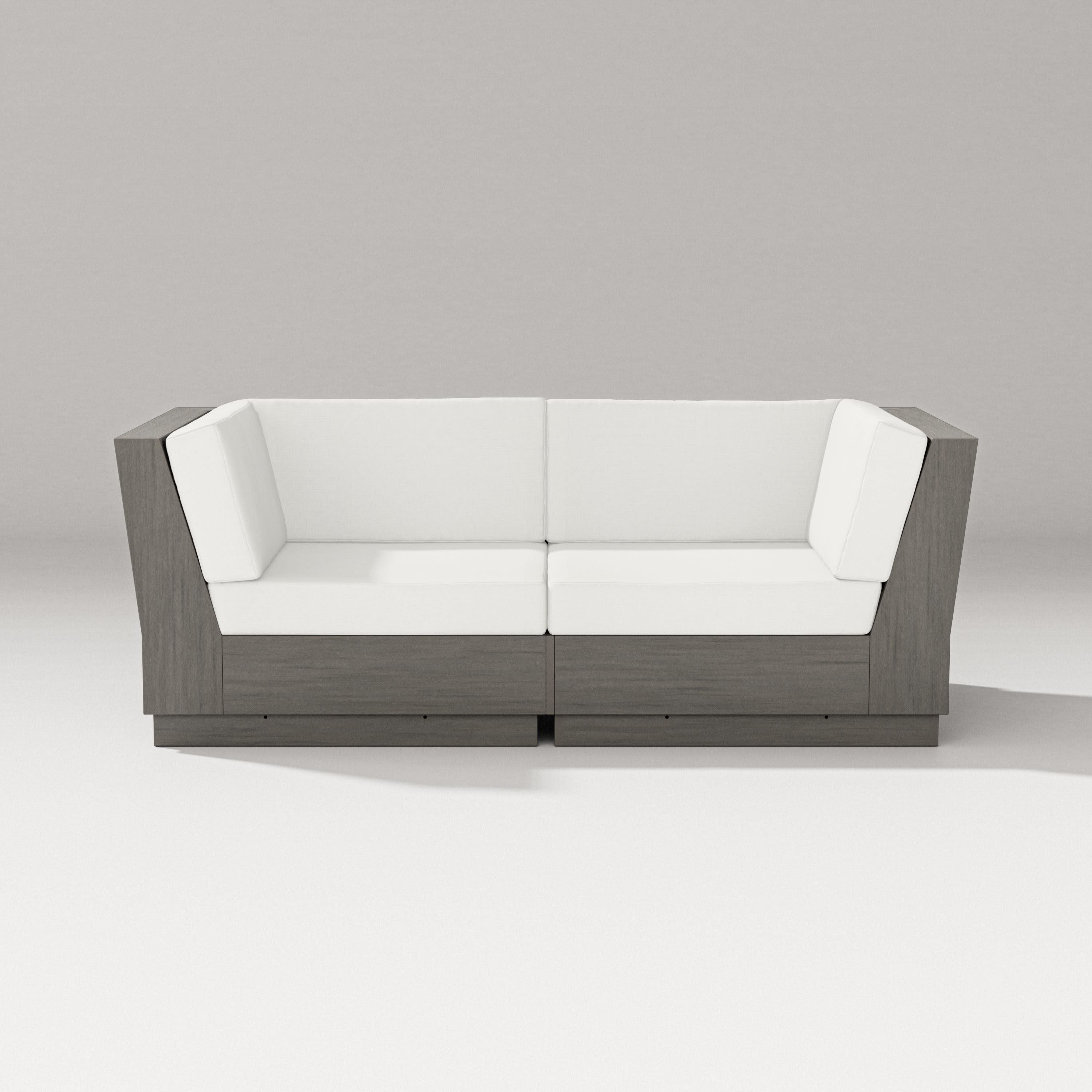 Elevate Loveseat Sectional in Driftwood / Natural Linen