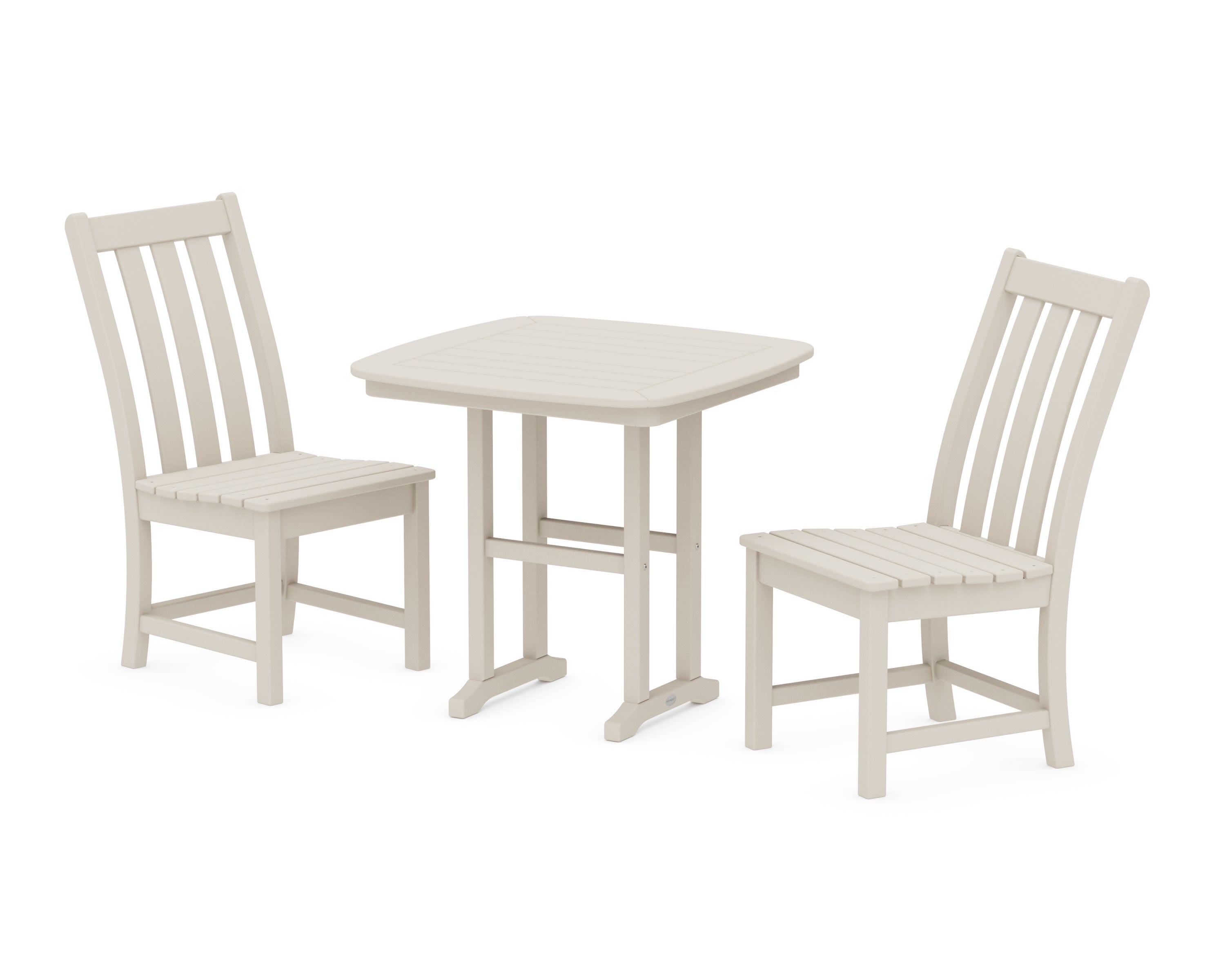 Vineyard Side Chair 3-Piece Dining Set in Sand