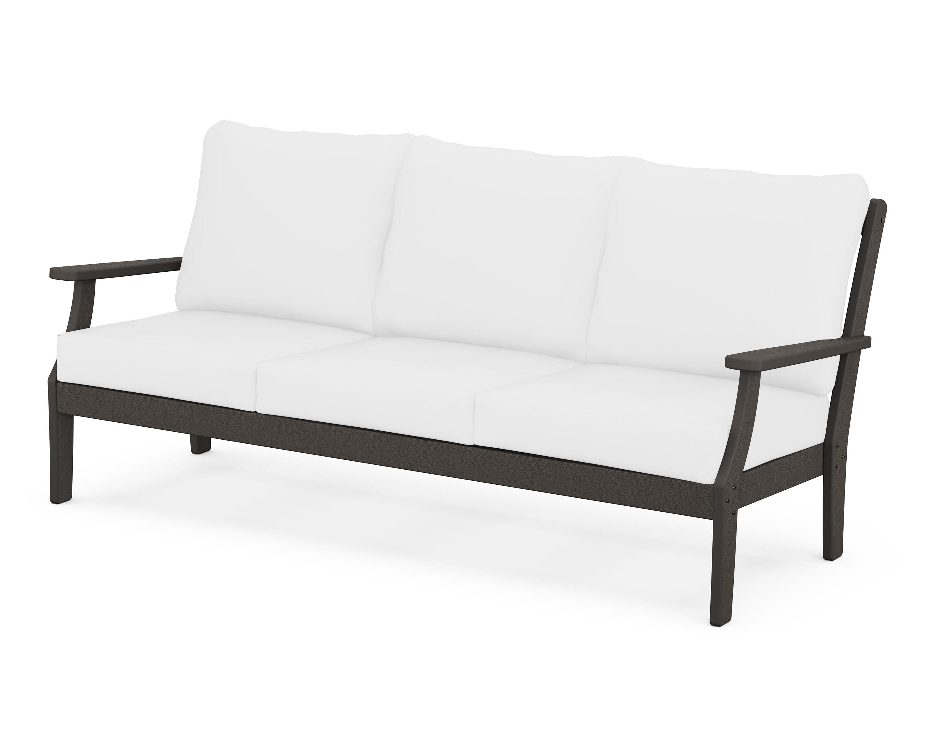 Braxton Deep Seating Sofa in Vintage Coffee / Natural