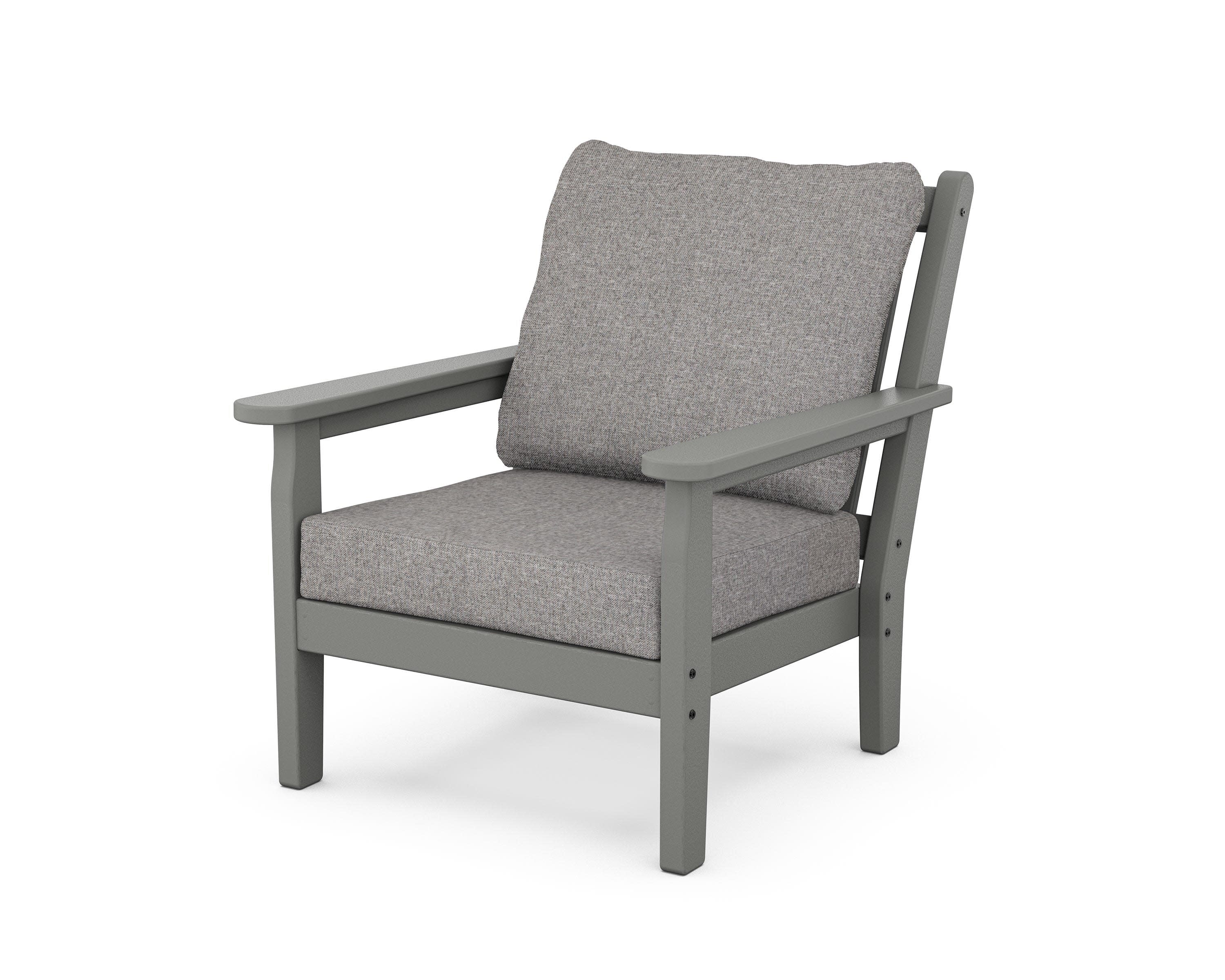 Chippendale Deep Seating Chair in Slate Grey / Grey Mist