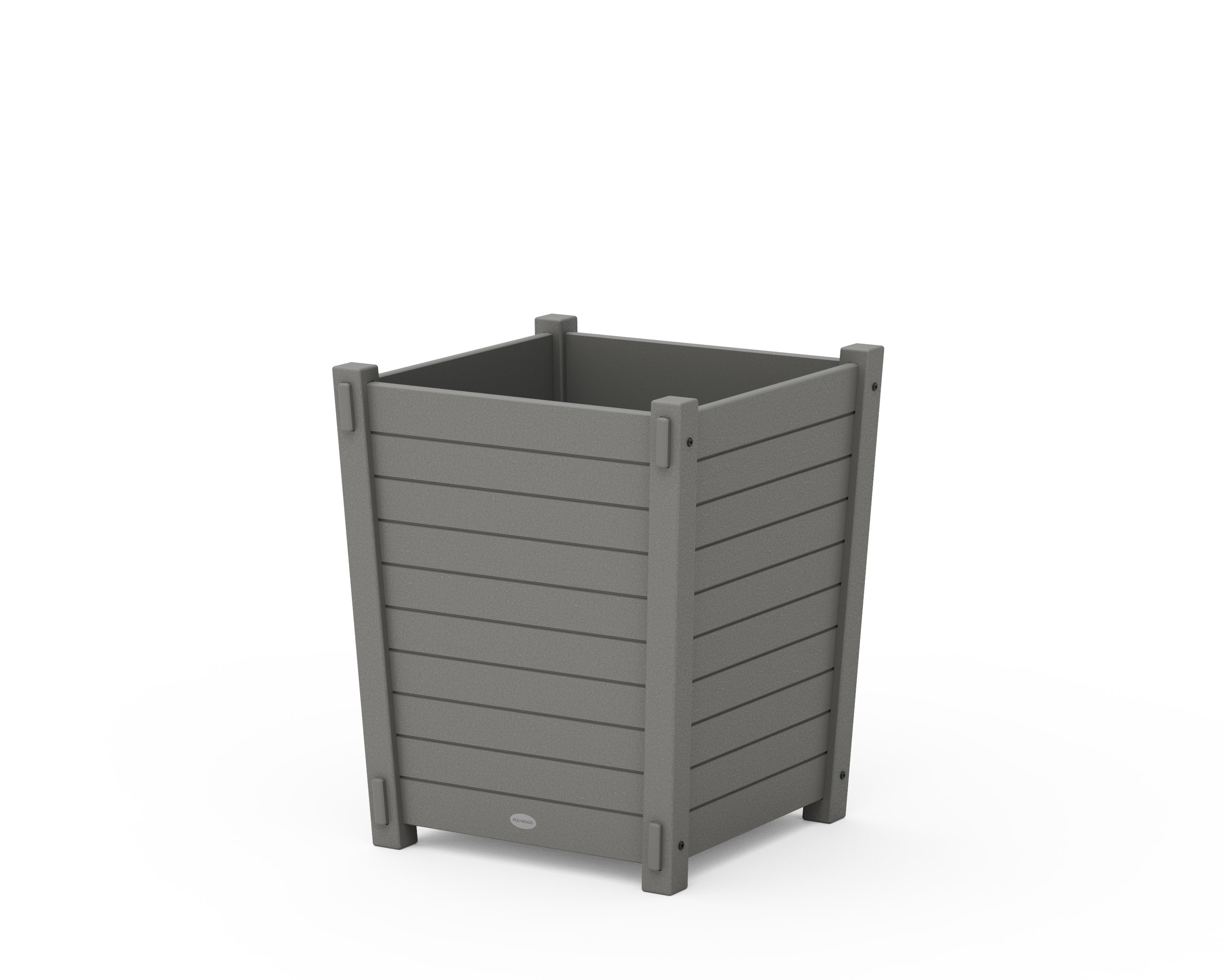 Nautical Large Tapered Square Short Planter Box in Slate Grey