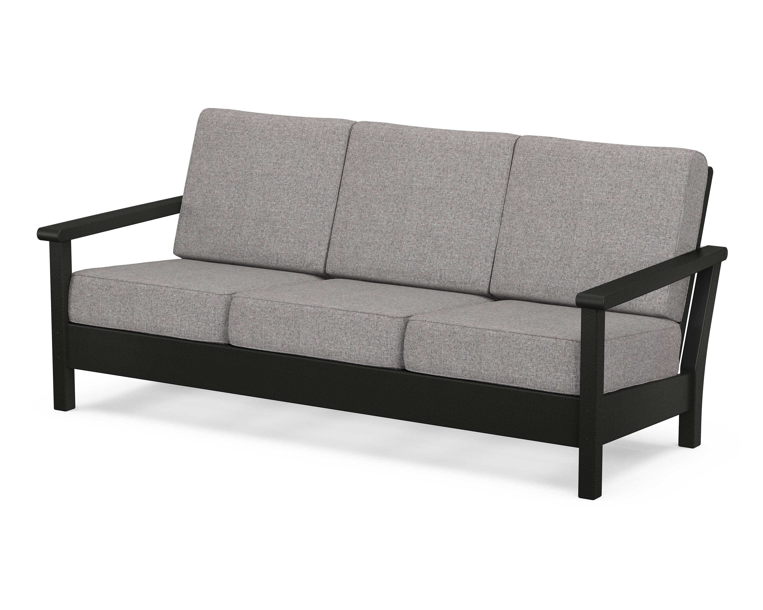 Harbour Deep Seating Sofa in Black / Grey Mist